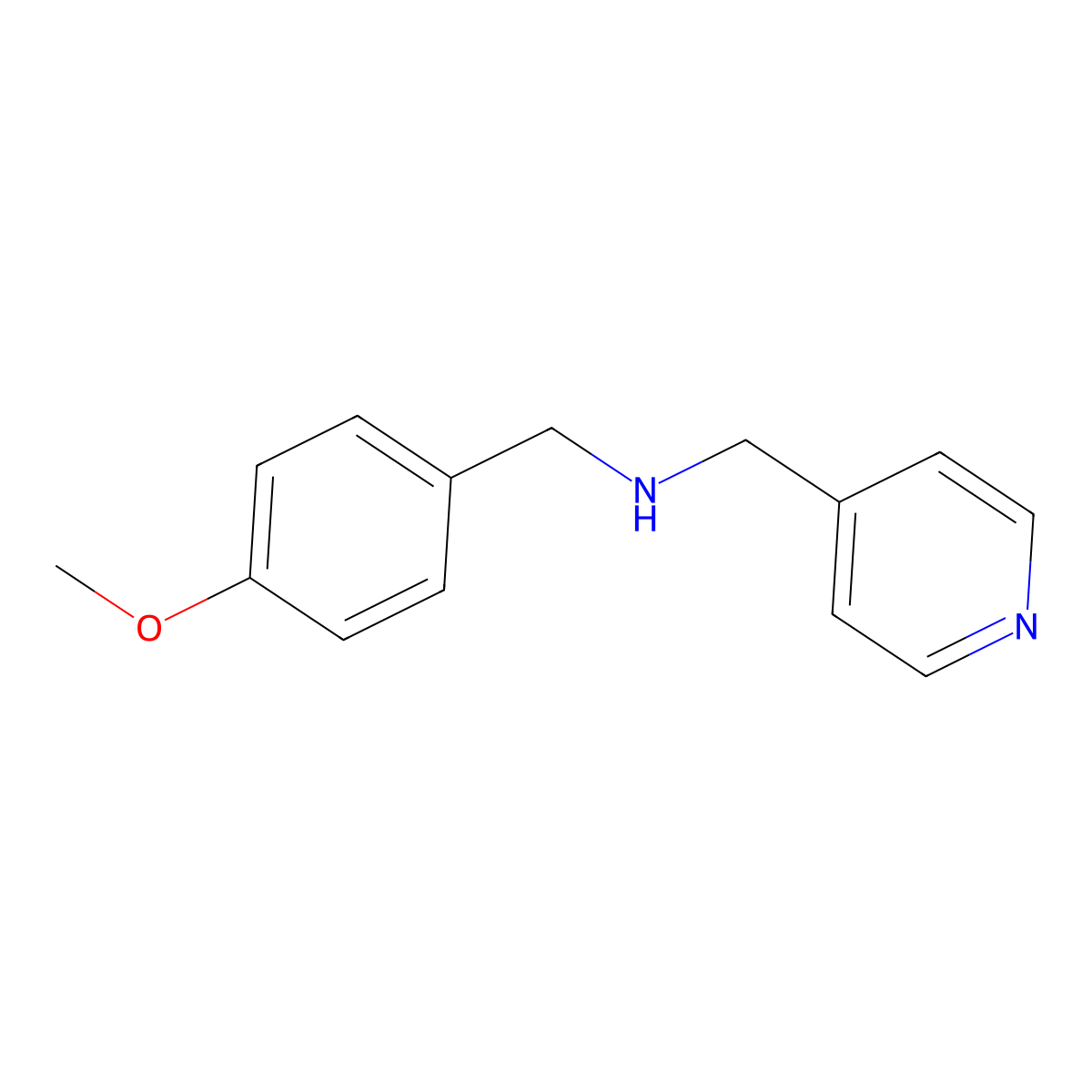 (4-Methoxy-benzyl)-pyridin-4-ylmethyl-amine molecular structure, CAS 418791-10-3