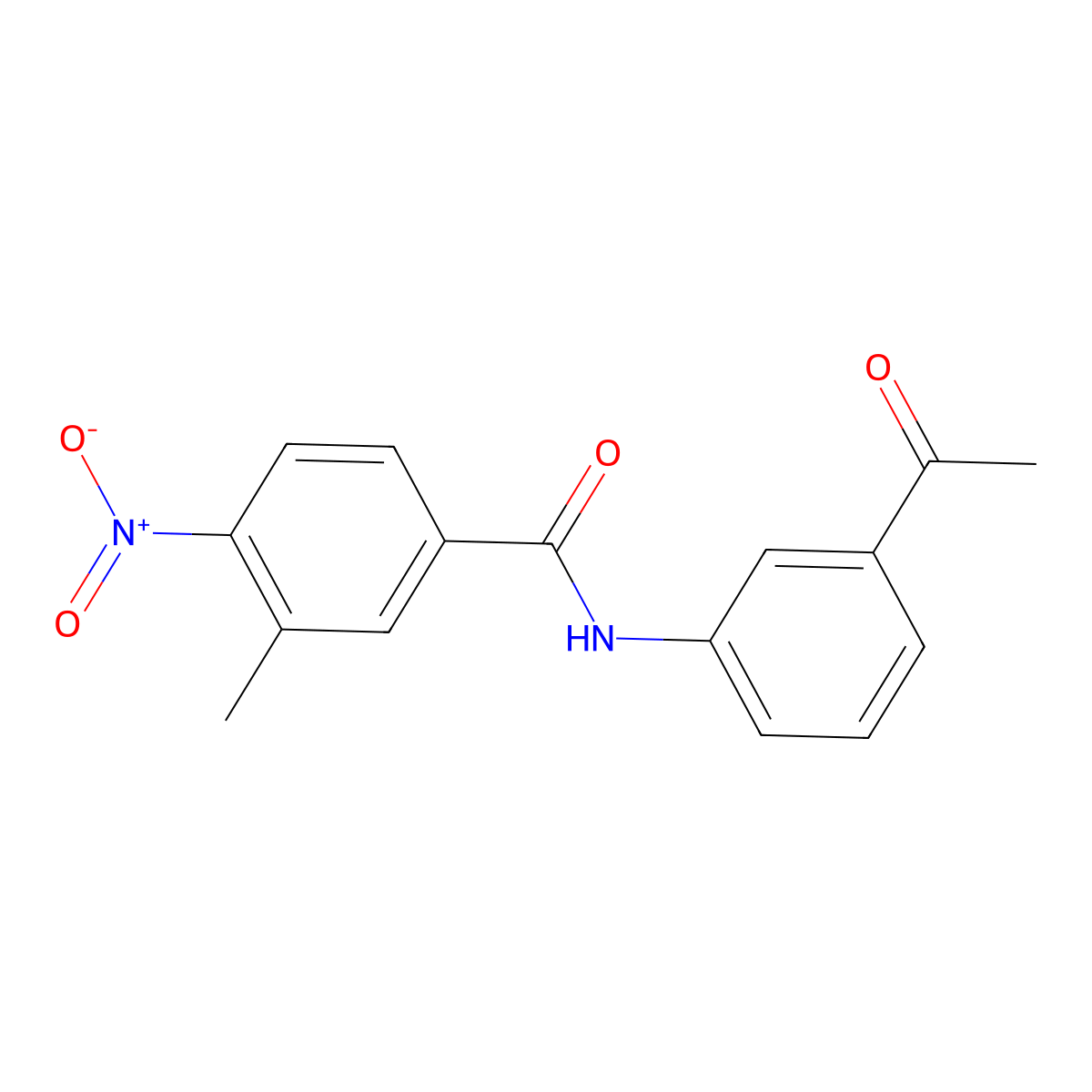 N-(3-acetylphenyl)-3-methyl-4-nitrobenzamide molecular structure, CAS 418791-27-2