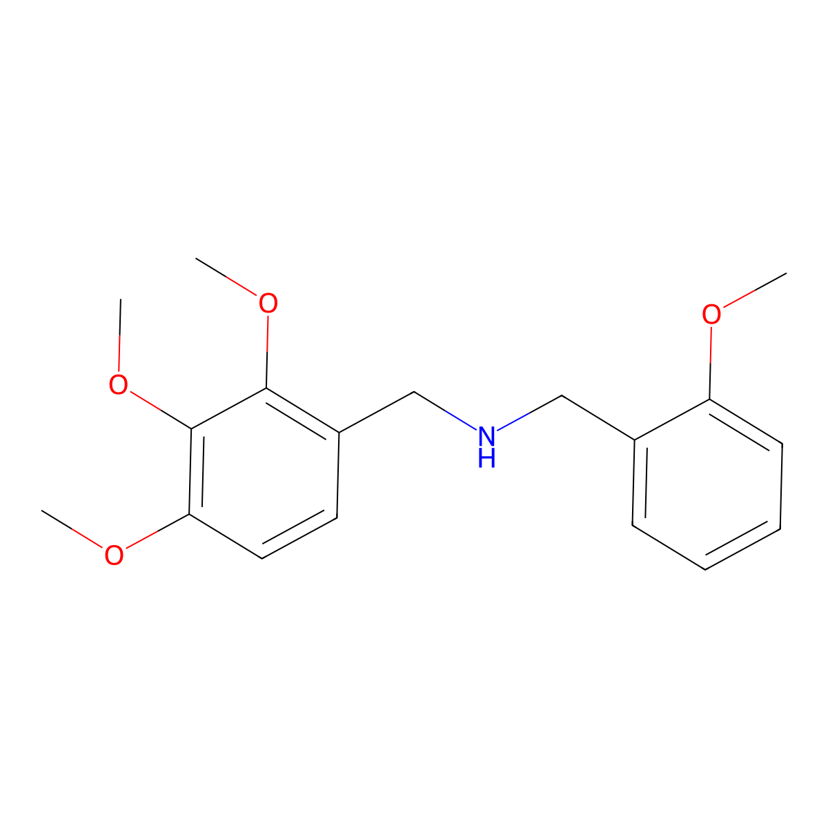 1-(2-methoxyphenyl)-N-(2,3,4-trimethoxybenzyl)methanamine molecular structure, CAS 418792-14-0