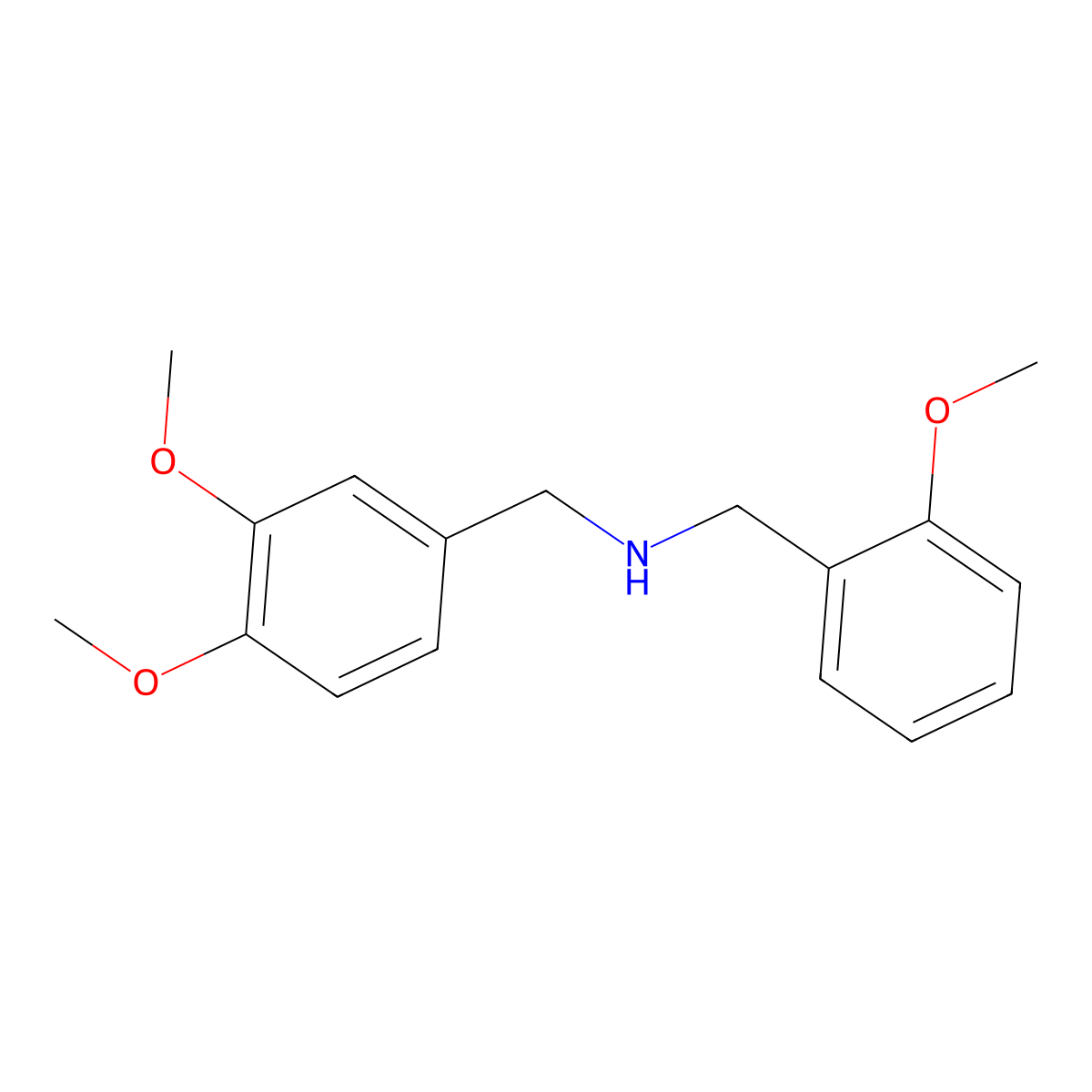 (3,4-Dimethoxybenzyl)(2-methoxybenzyl)amine molecular structure, CAS 418792-50-4