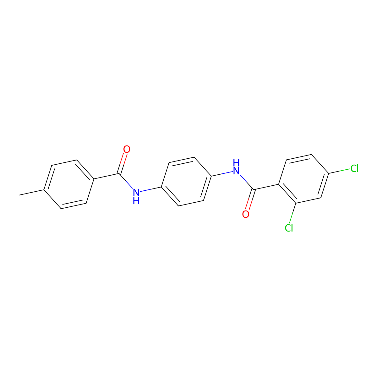 2,4-dichloro-N-[4-[(4-methylbenzoyl)amino]phenyl]benzamide molecular structure, CAS 418792-58-2