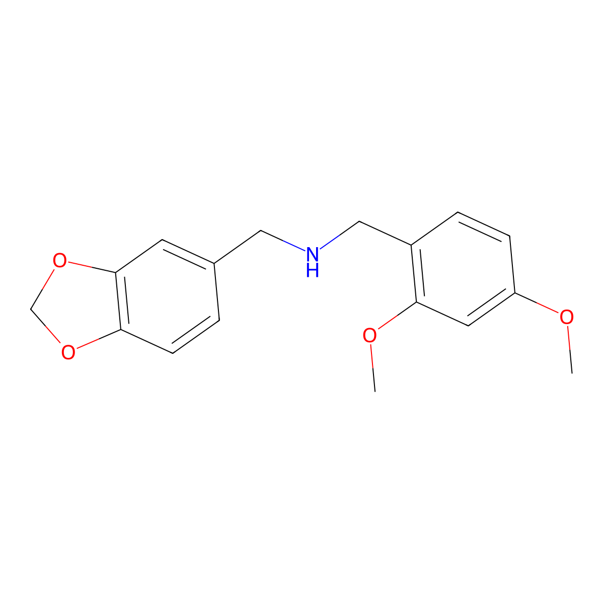 1-(1,3-benzodioxol-5-yl)-N-(2,4-dimethoxybenzyl)methanamine molecular structure, CAS 418792-62-8