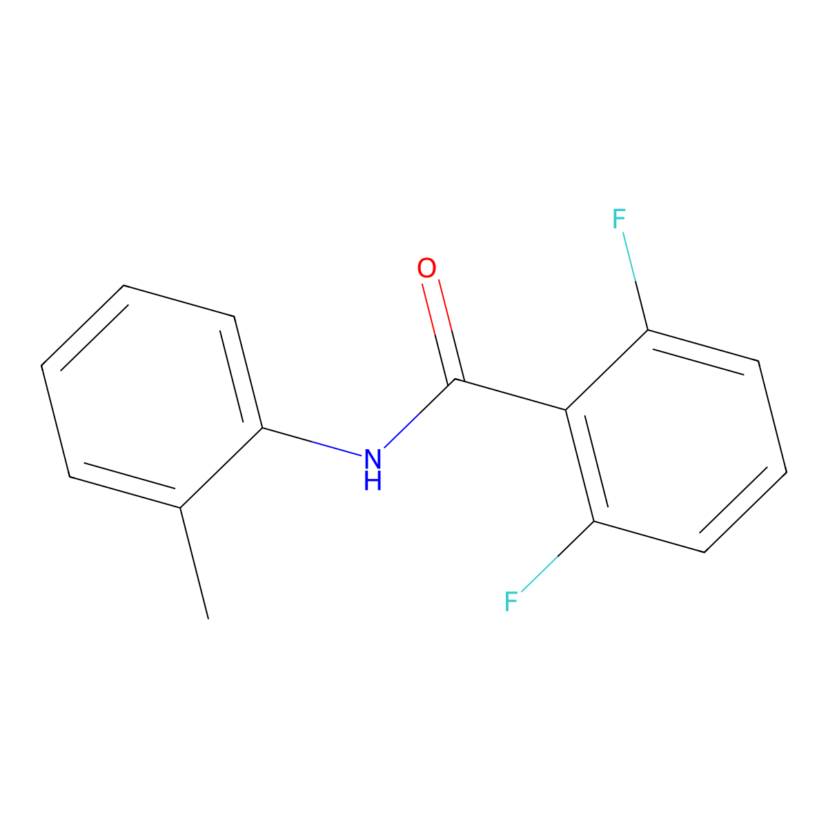 2,6-difluoro-N-(2-methylphenyl)benzamide molecular structure, CAS 418793-07-4