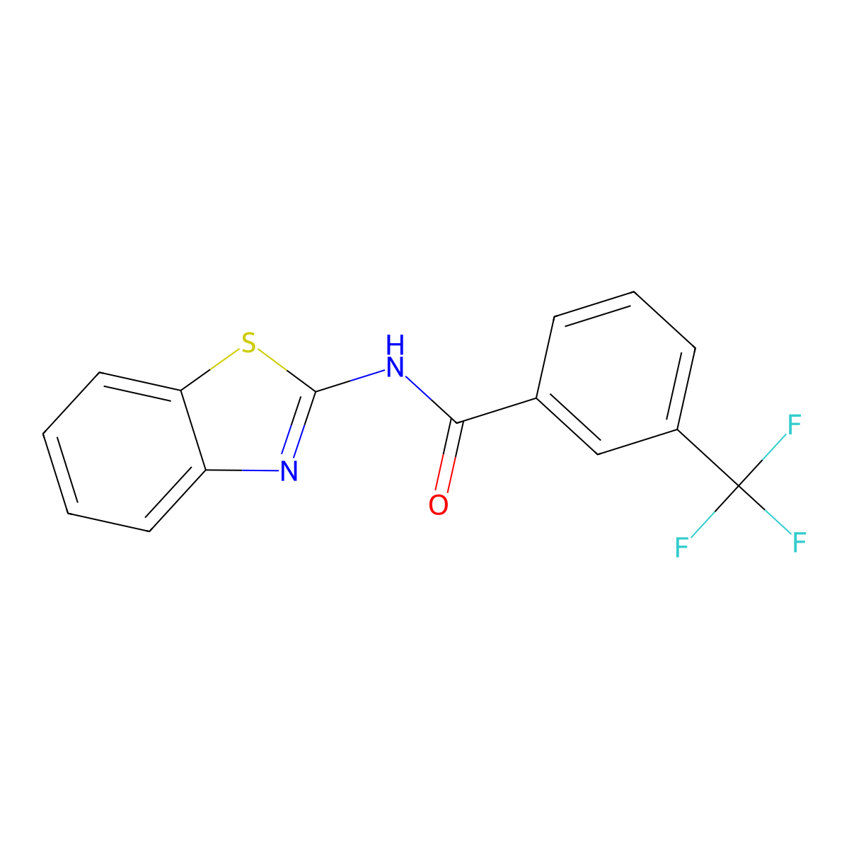 N-(1,3-benzothiazol-2-yl)-3-(trifluoromethyl)benzamide molecular structure, CAS 418793-84-7