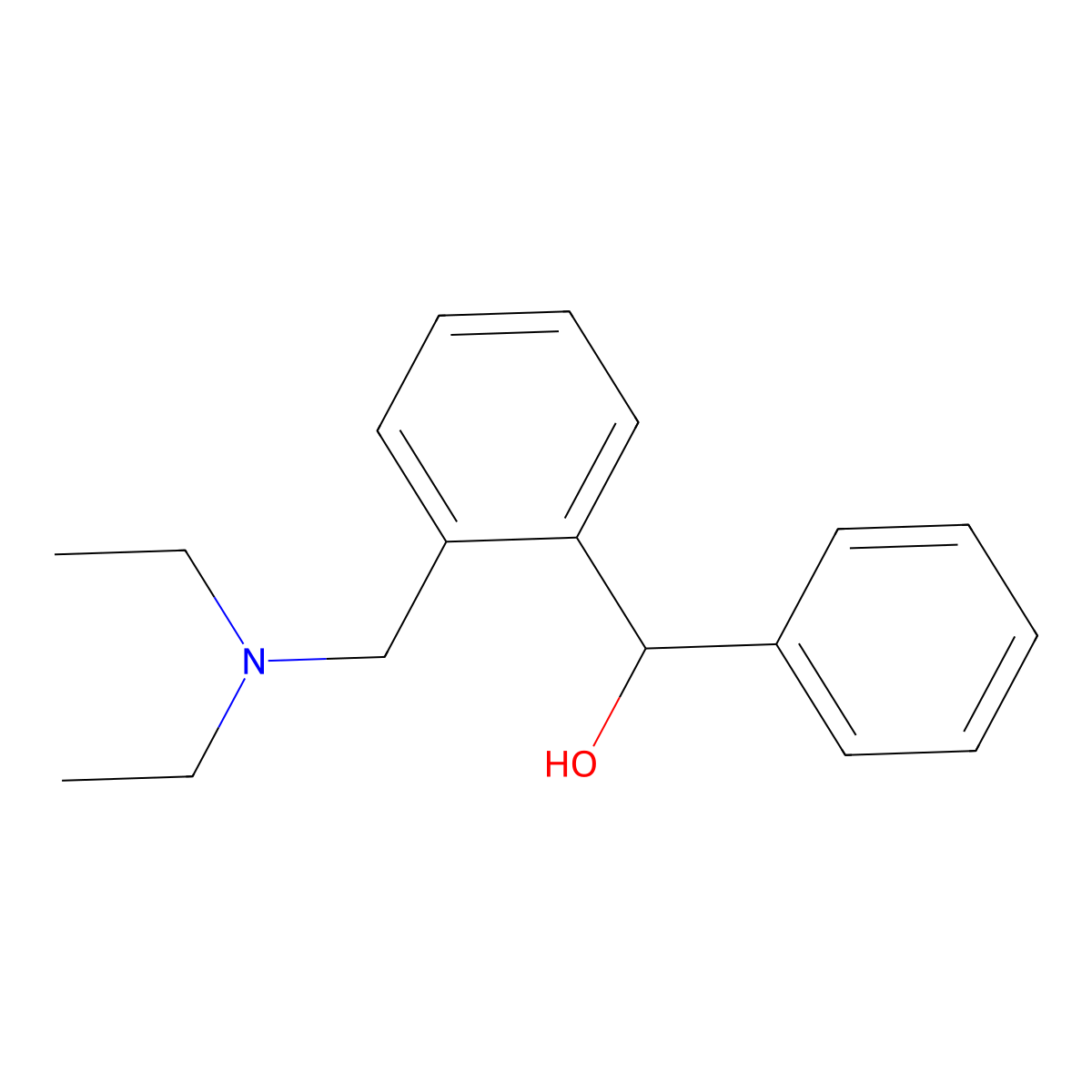 [2-(Diethylaminomethyl)phenyl]phenylmethanol molecular structure, CAS 418793-89-2