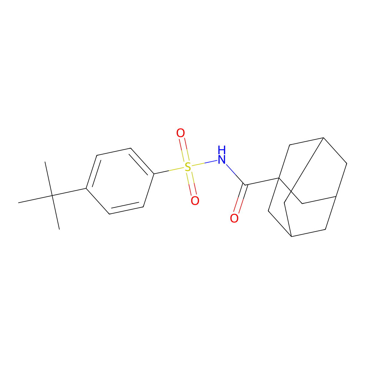 N-(4-tert-butylphenyl)sulfonyladamantane-1-carboxamide molecular structure, CAS 418794-45-3