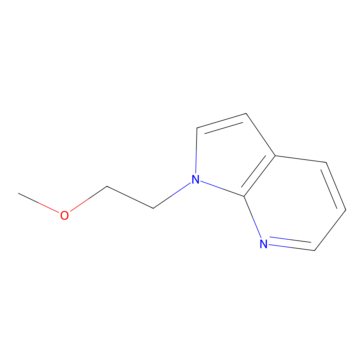 1-(2-methoxyethyl)-1H-pyrrolo[2,3-b]pyridine molecular structure, CAS 418795-27-4