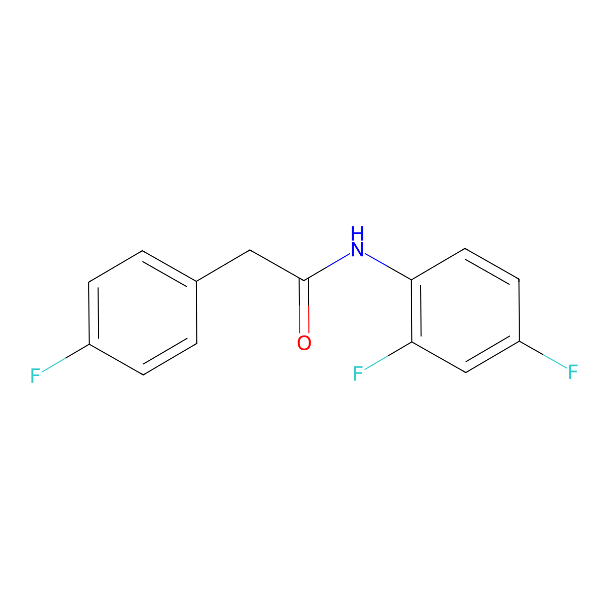 N-(2,4-difluorophenyl)-2-(4-fluorophenyl)acetamide molecular structure, CAS 418796-04-0