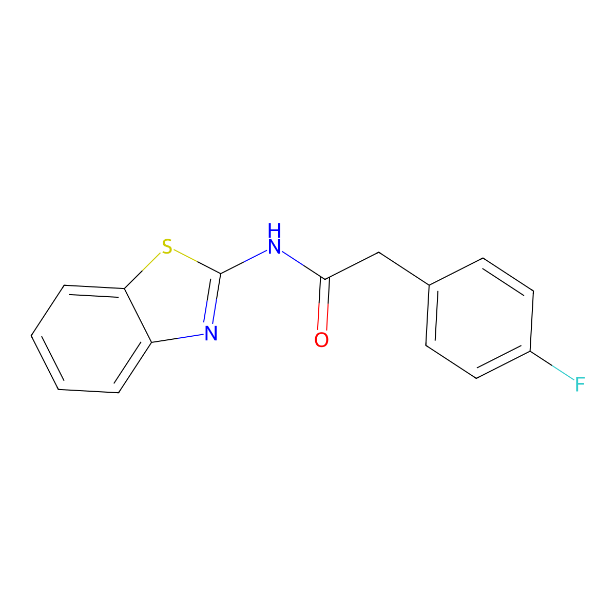 N-(1,3-benzothiazol-2-yl)-2-(4-fluorophenyl)acetamide molecular structure, CAS 418796-13-1