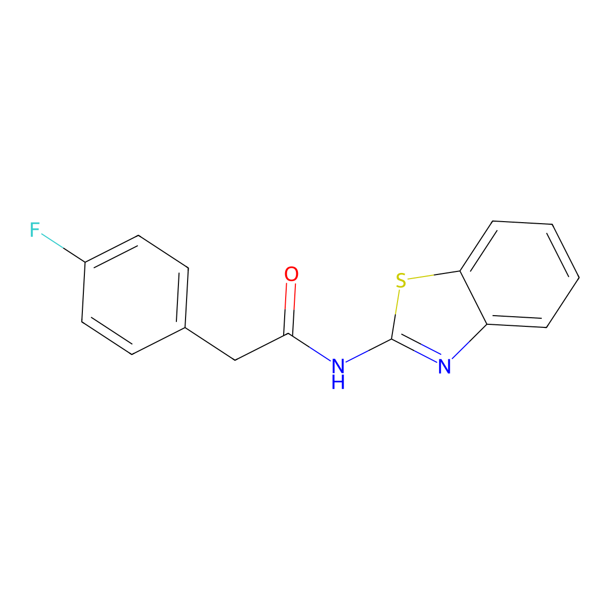 N-(1,3-benzothiazol-2-yl)-2-(4-fluorophenyl)acetamide molecular structure, CAS 418796-13-1