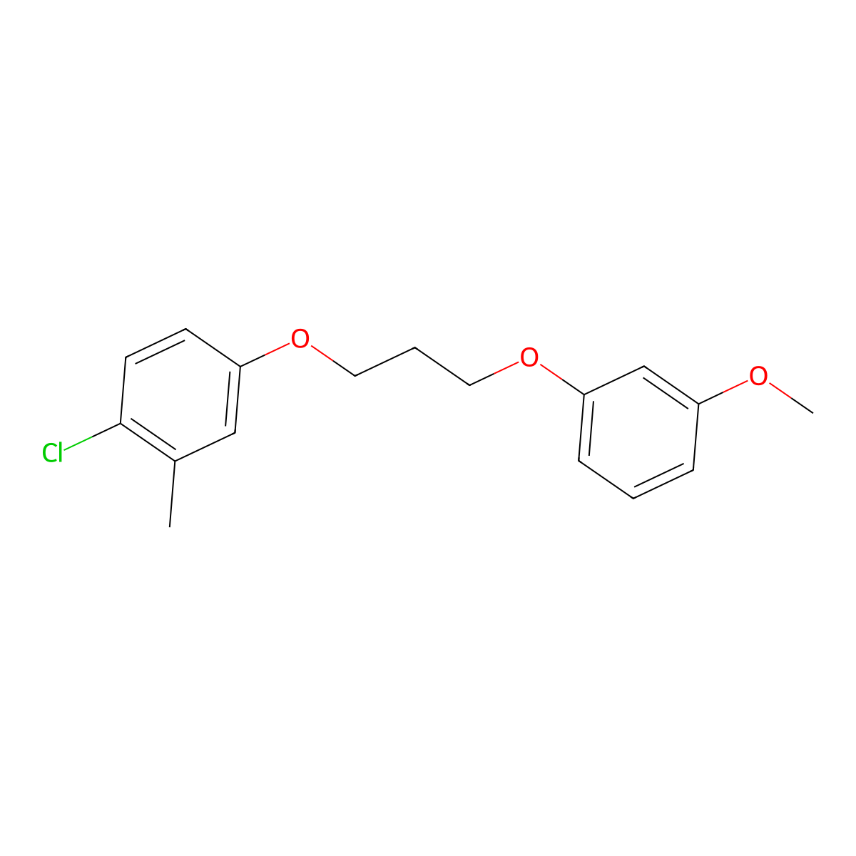 1-Chloro-4-[3-(3-methoxyphenoxy)propoxy]-2-methylbenzene molecular structure, CAS 418797-34-9