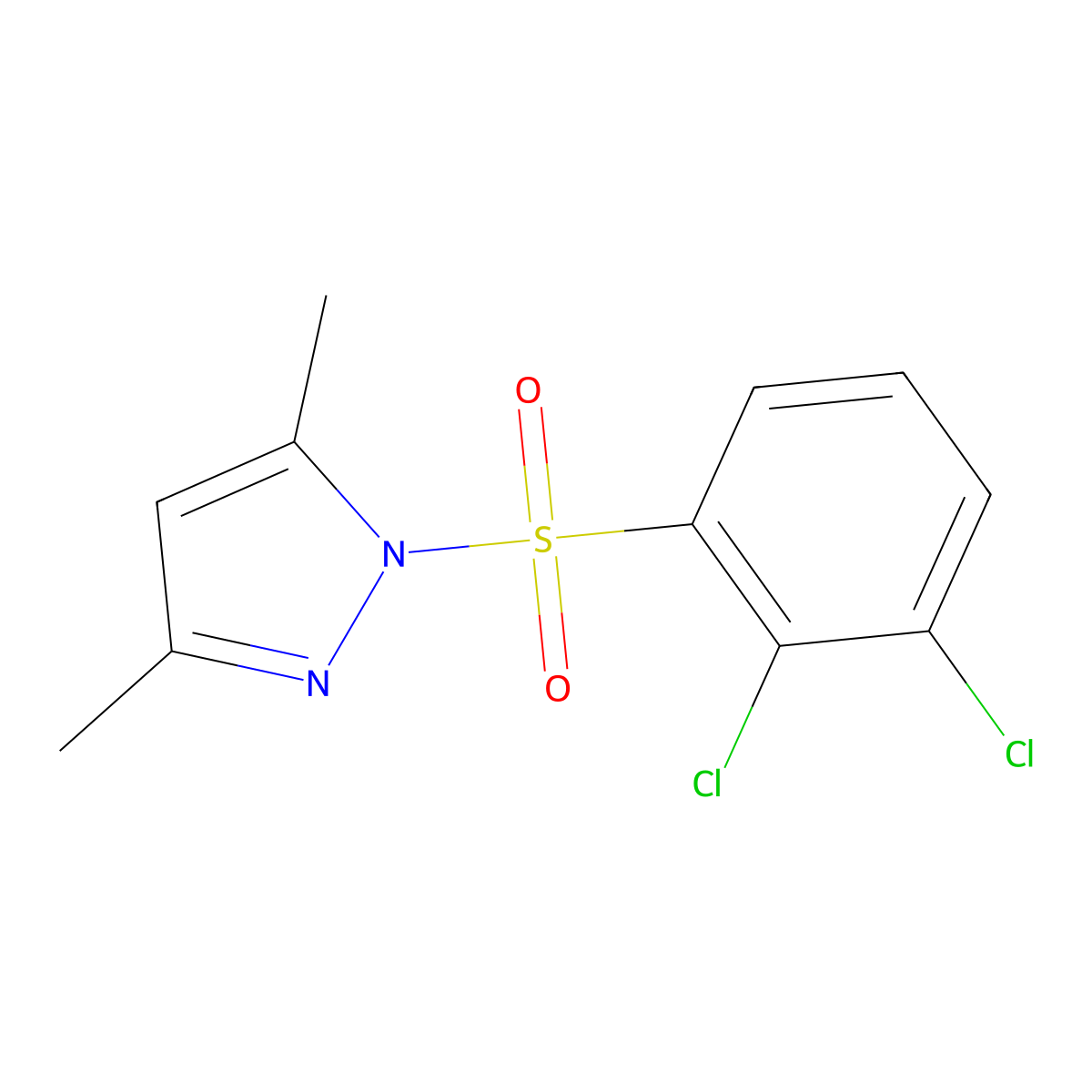 1-[(2,3-dichlorophenyl)sulfonyl]-3,5-dimethyl-1H-pyrazole molecular structure, CAS 418798-10-4