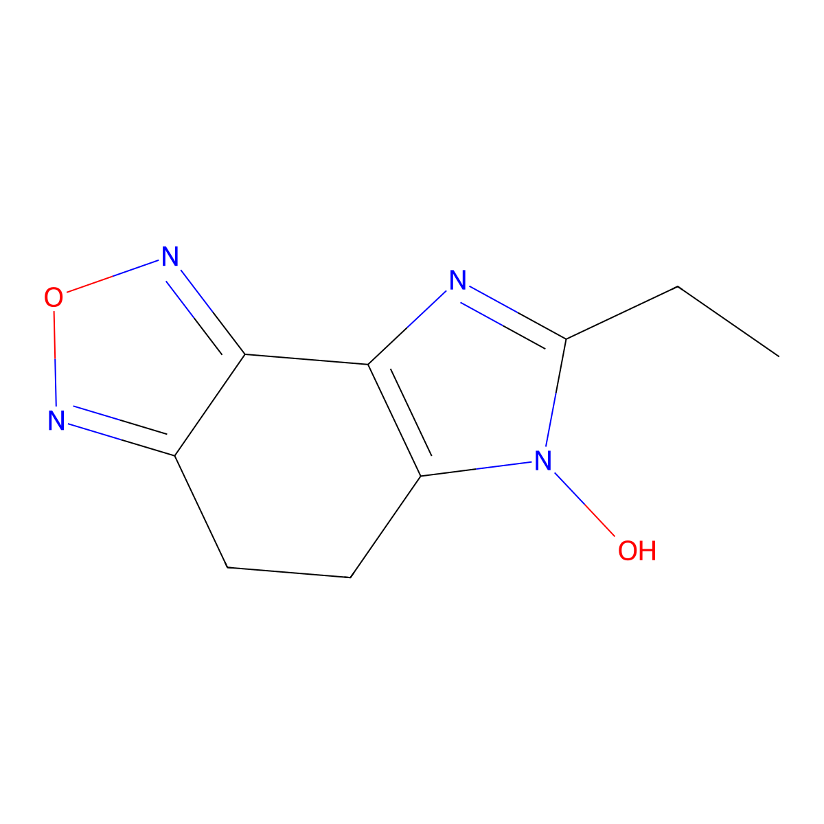 4H-Imidazo[4,5-e]-2,1,3-benzoxadiazole,7-ethyl-5,6-dihydro-6-hydroxy-(9CI) molecular structure, CAS 418798-62-6