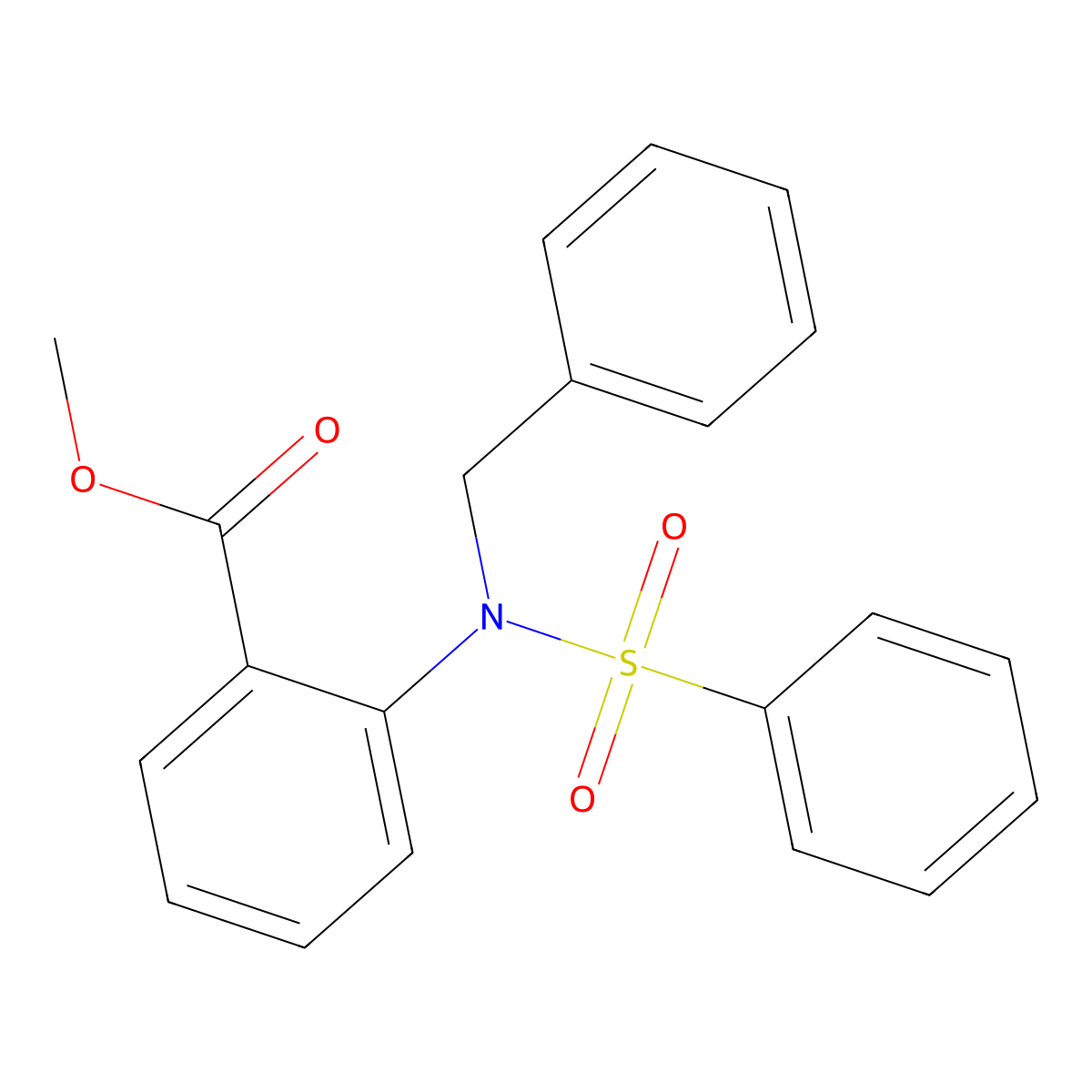 Methyl 2-[benzyl(phenylsulfonyl)amino]benzoate molecular structure, CAS 418798-71-7