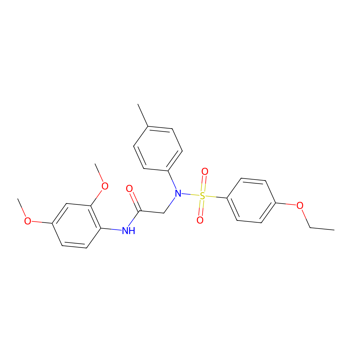 N-(2,4-dimethoxyphenyl)-2-(N-(4-ethoxyphenyl)sulfonyl-4-methylanilino)acetamide molecular structure, CAS 418799-20-9