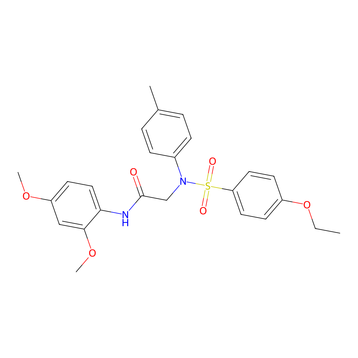 N-(2,4-dimethoxyphenyl)-2-(N-(4-ethoxyphenyl)sulfonyl-4-methylanilino)acetamide molecular structure, CAS 418799-20-9