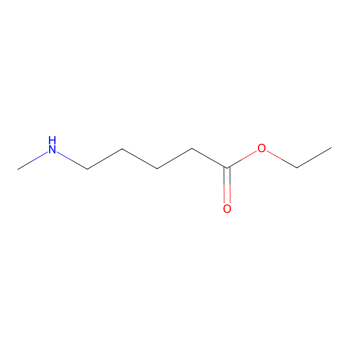 Ethyl 5-(methylamino)pentanoate molecular structure, CAS 41880-29-9