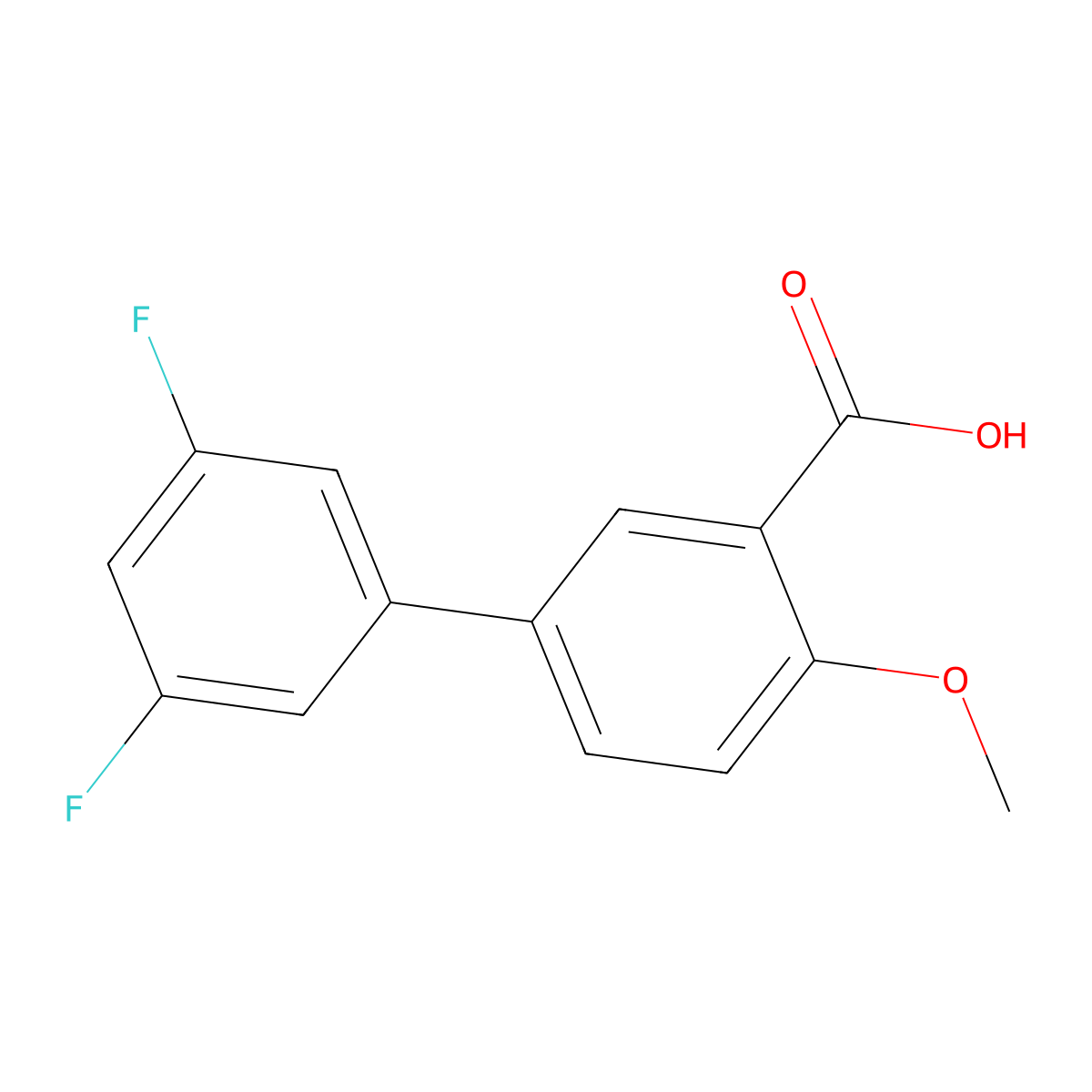 5-(3,5-Difluorophenyl)-2-methoxybenzoicacid molecular structure, CAS 418803-13-1