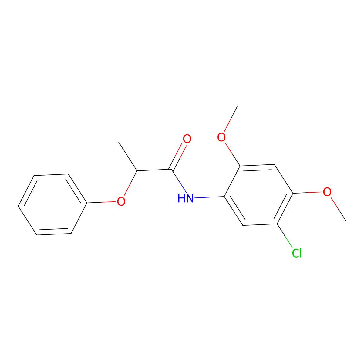 N-(5-chloro-2,4-dimethoxyphenyl)-2-phenoxypropanamide molecular structure, CAS 418803-20-0