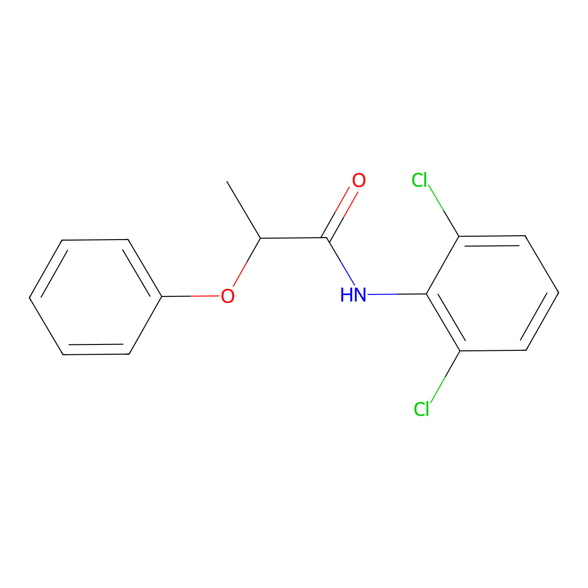 N-(2,6-dichlorophenyl)-2-phenoxypropanamide molecular structure, CAS 418803-70-0