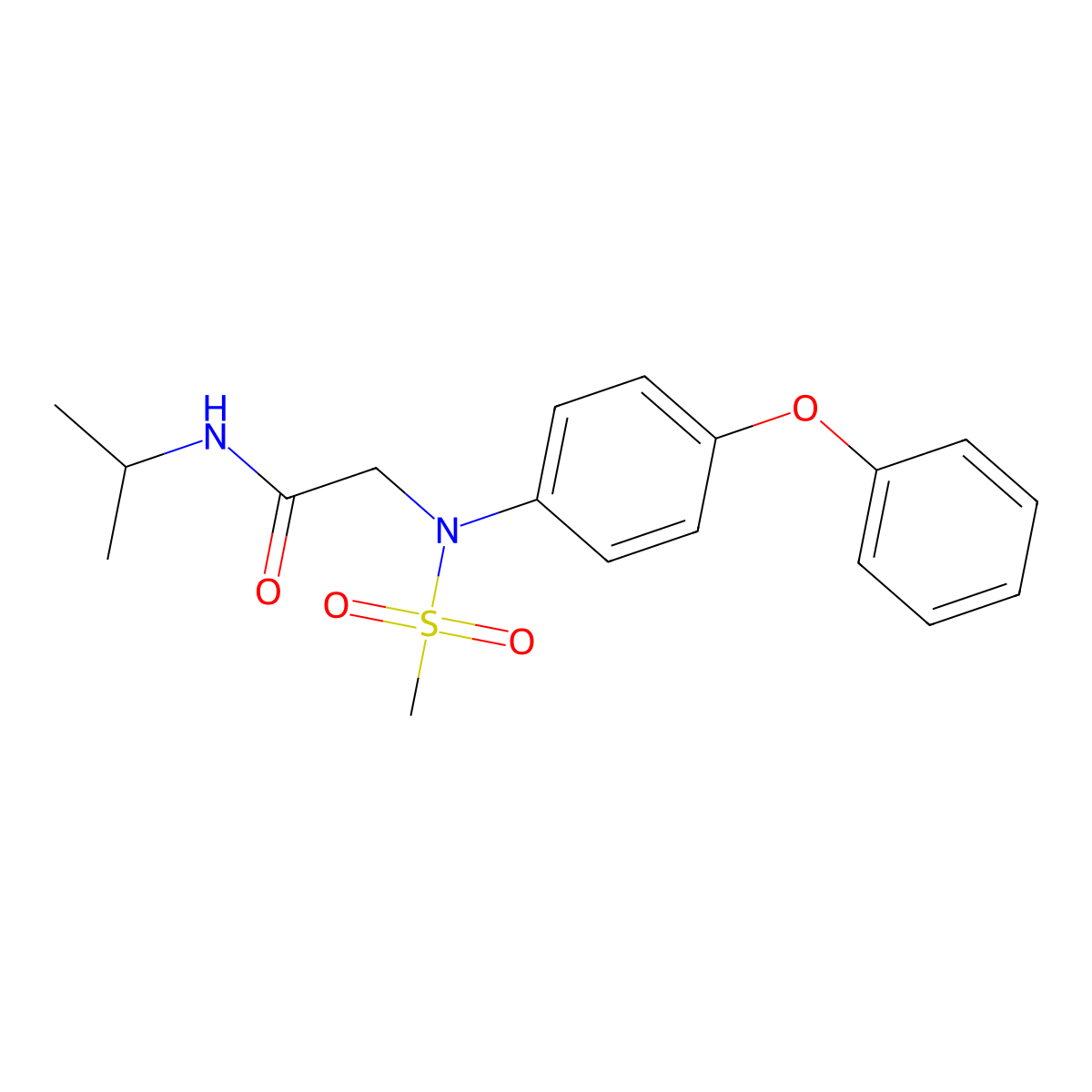 2-(N-methylsulfonyl-4-phenoxyanilino)-N-propan-2-ylacetamide molecular structure, CAS 418804-36-1