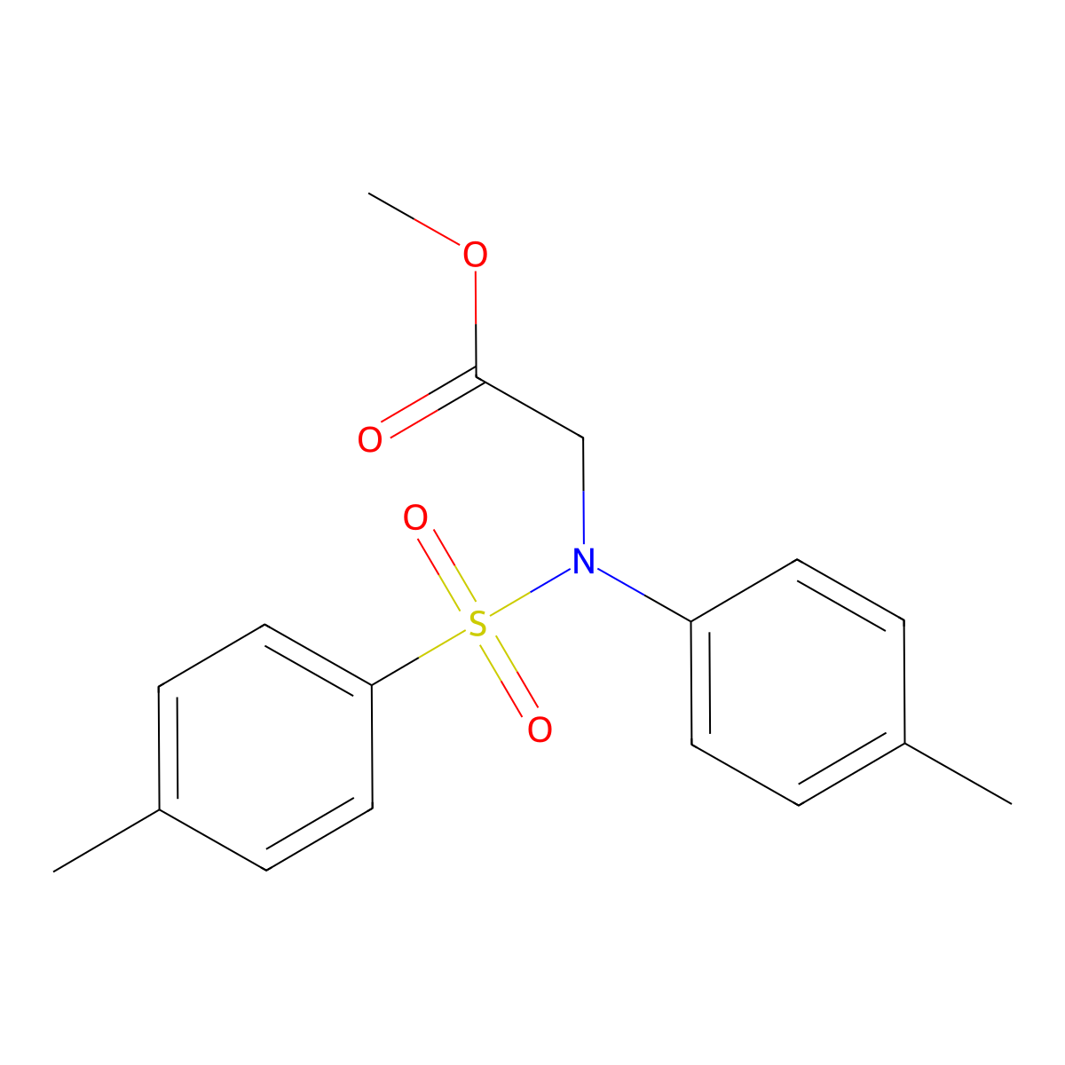 Methyl N-(4-methylphenyl)-N-[(4-methylphenyl)sulfonyl]glycinate molecular structure, CAS 418804-41-8
