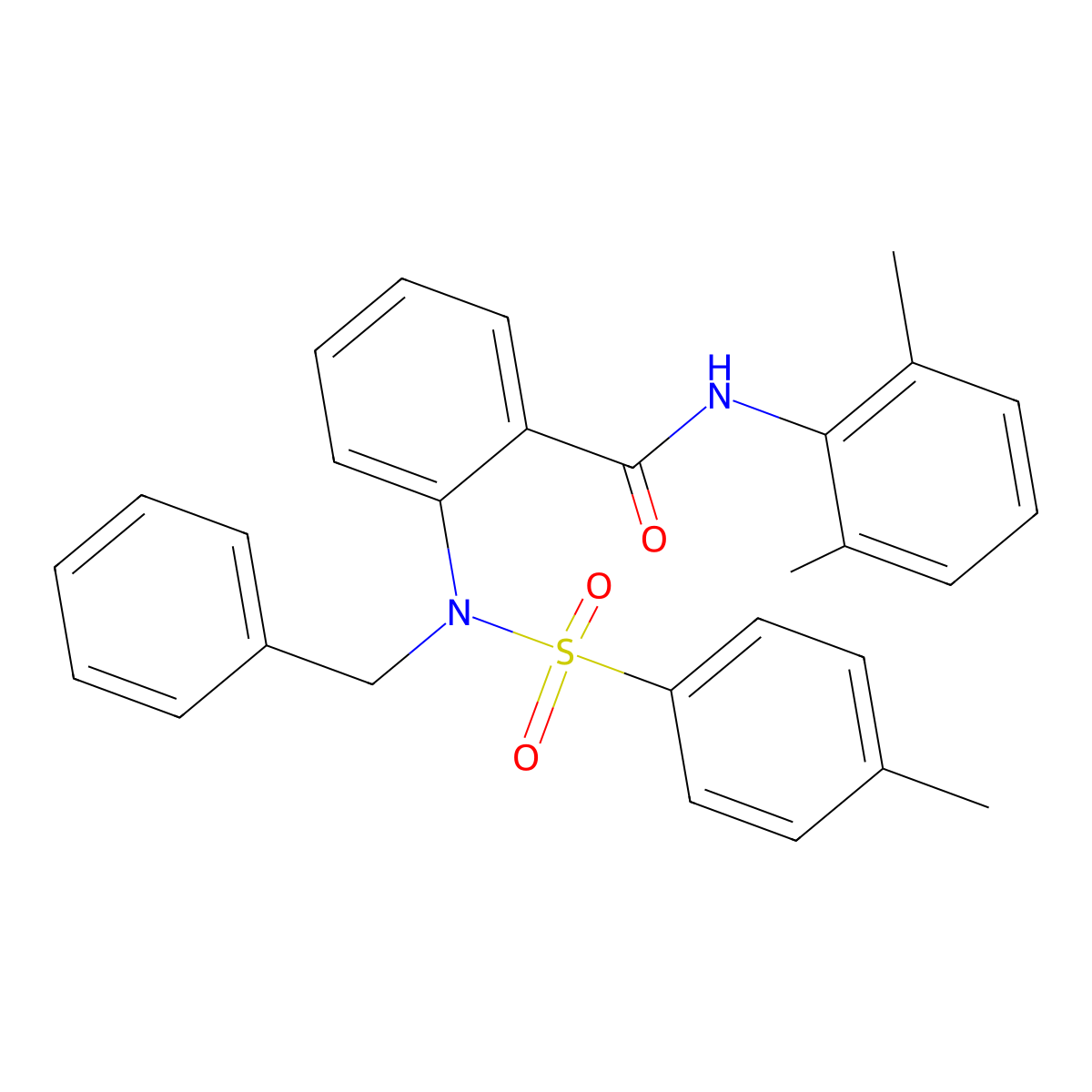 2-[benzyl-(4-methylphenyl)sulfonylamino]-N-(2,6-dimethylphenyl)benzamide molecular structure, CAS 418805-77-3