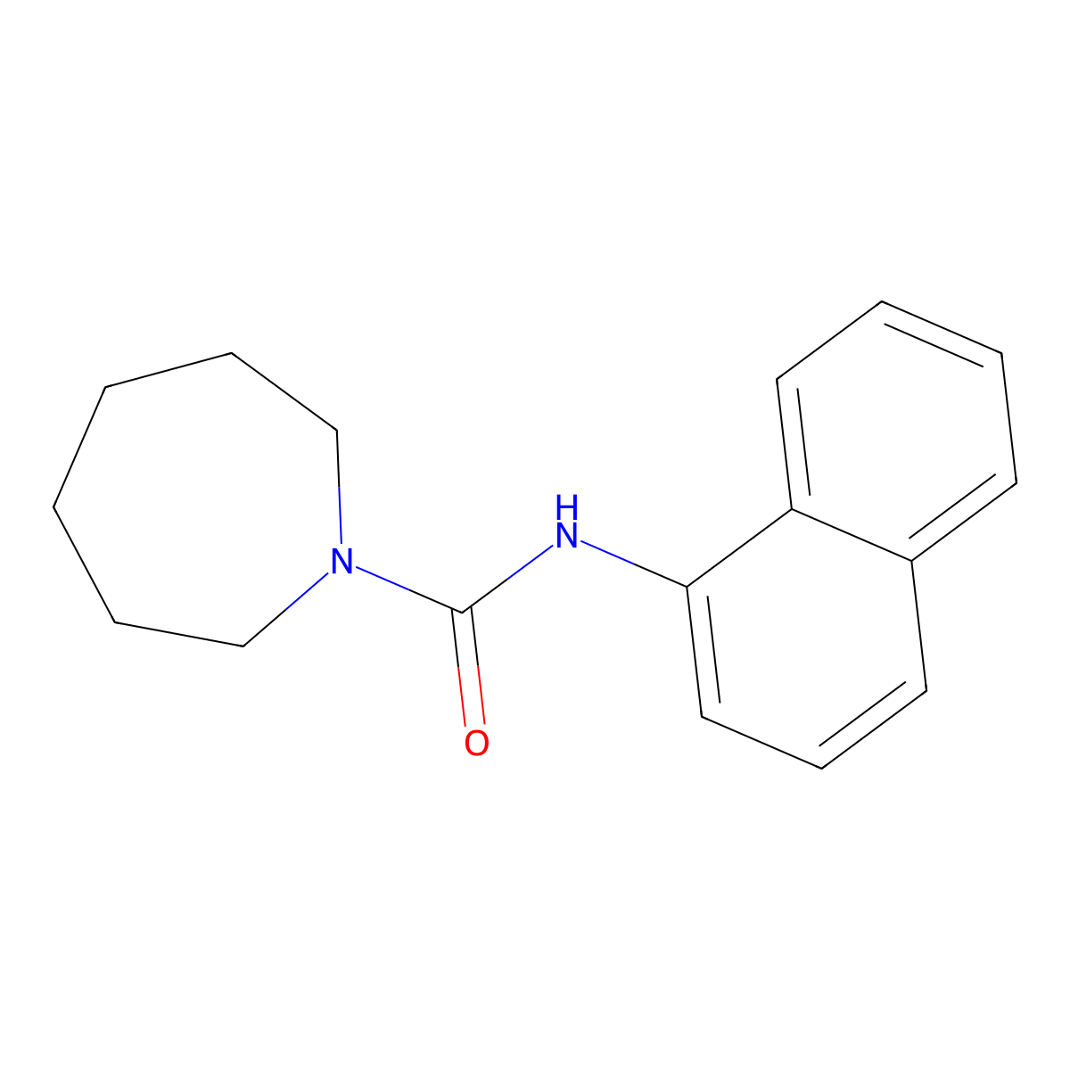N-naphthalen-1-ylazepane-1-carboxamide molecular structure, CAS 418806-51-6