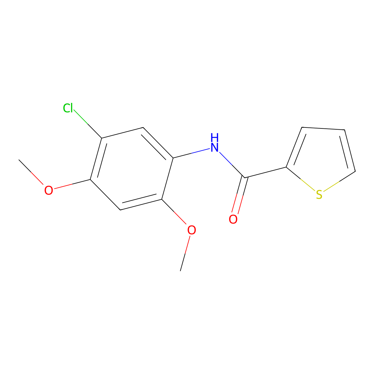 N-(5-chloro-2,4-dimethoxyphenyl)thiophene-2-carboxamide molecular structure, CAS 418806-70-9