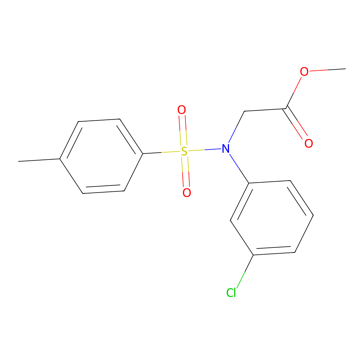 Methyl N-(3-chlorophenyl)-N-[(4-methylphenyl)sulfonyl]glycinate molecular structure, CAS 418806-87-8