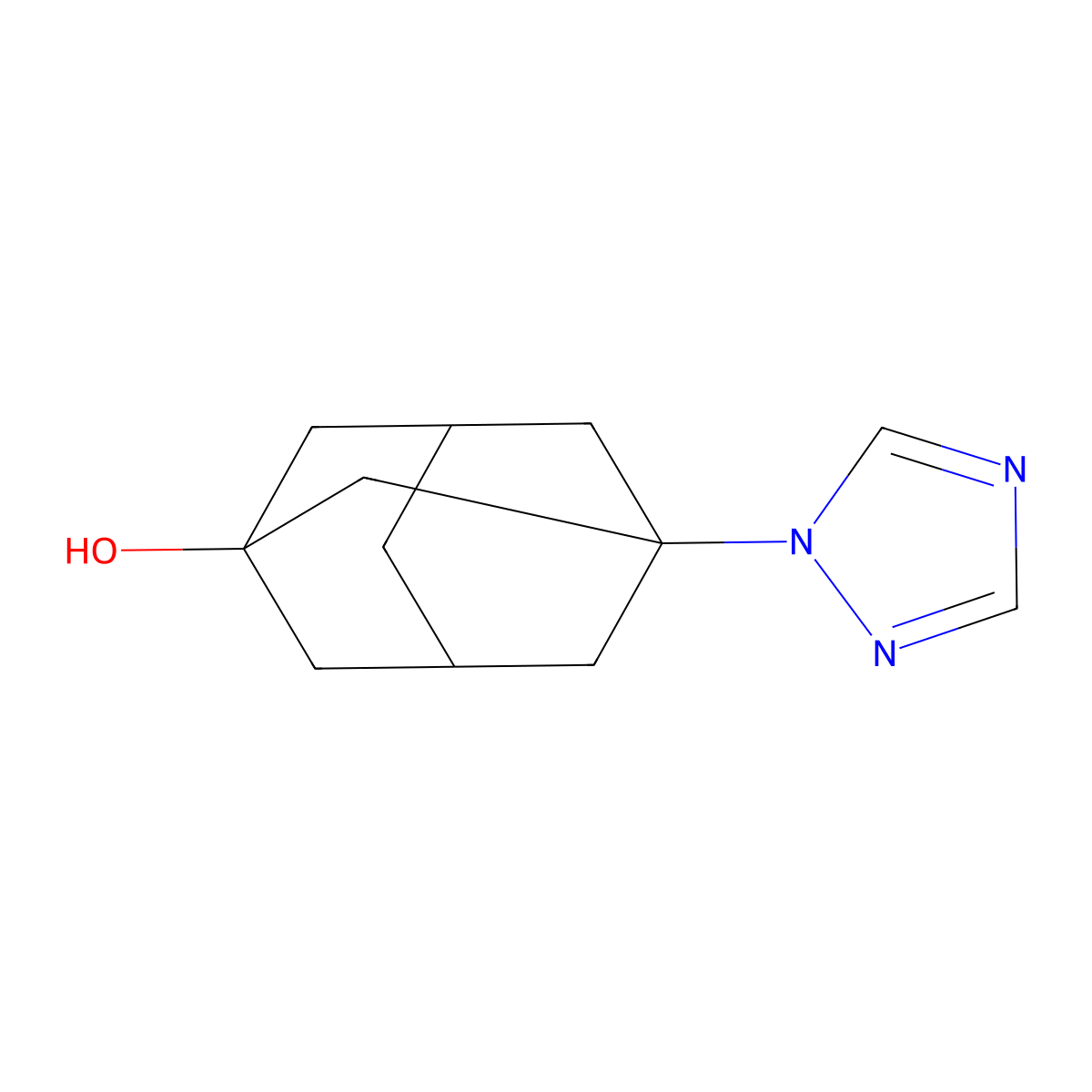 3-(1H-1,2,4-Triazol-1-yl)tricyclo[3.3.1.13,7]decan-1-ol molecular structure, CAS 418807-05-3
