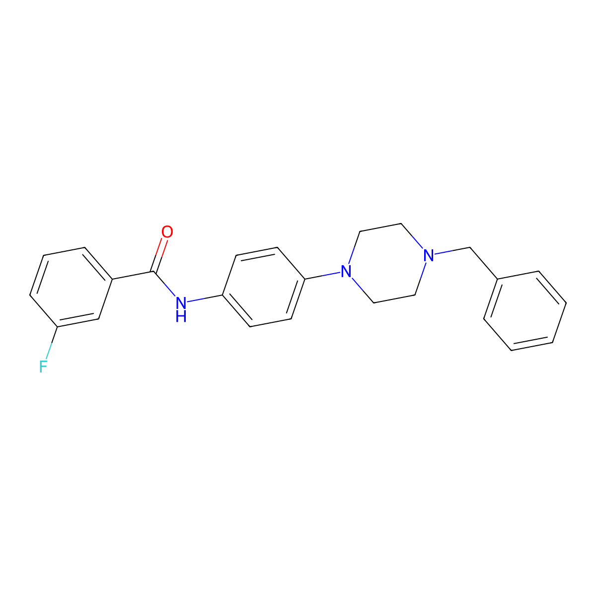 N-[4-(4-benzylpiperazin-1-yl)phenyl]-3-fluorobenzamide molecular structure, CAS 418808-69-2