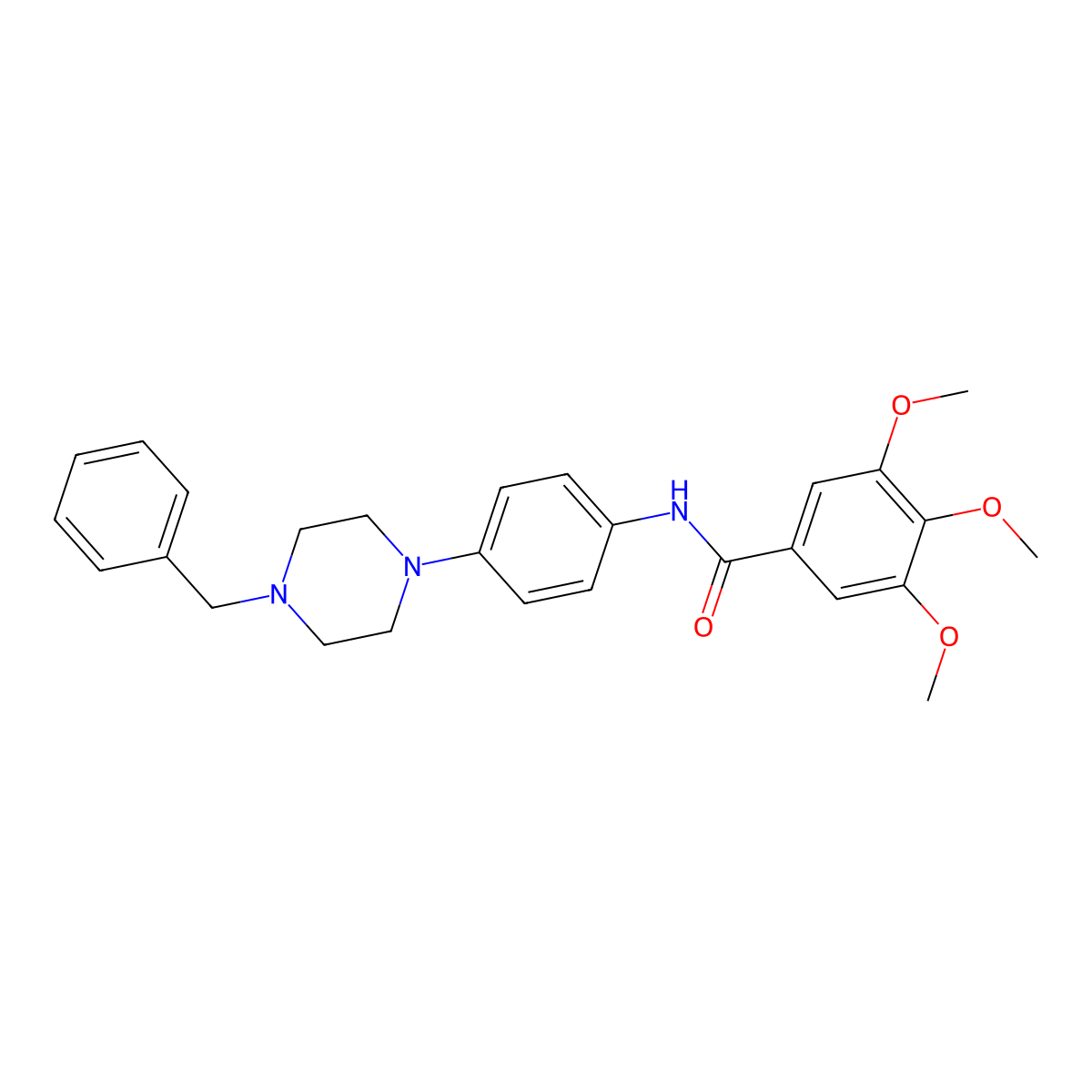 N-[4-(4-benzylpiperazin-1-yl)phenyl]-3,4,5-trimethoxybenzamide molecular structure, CAS 418809-19-5
