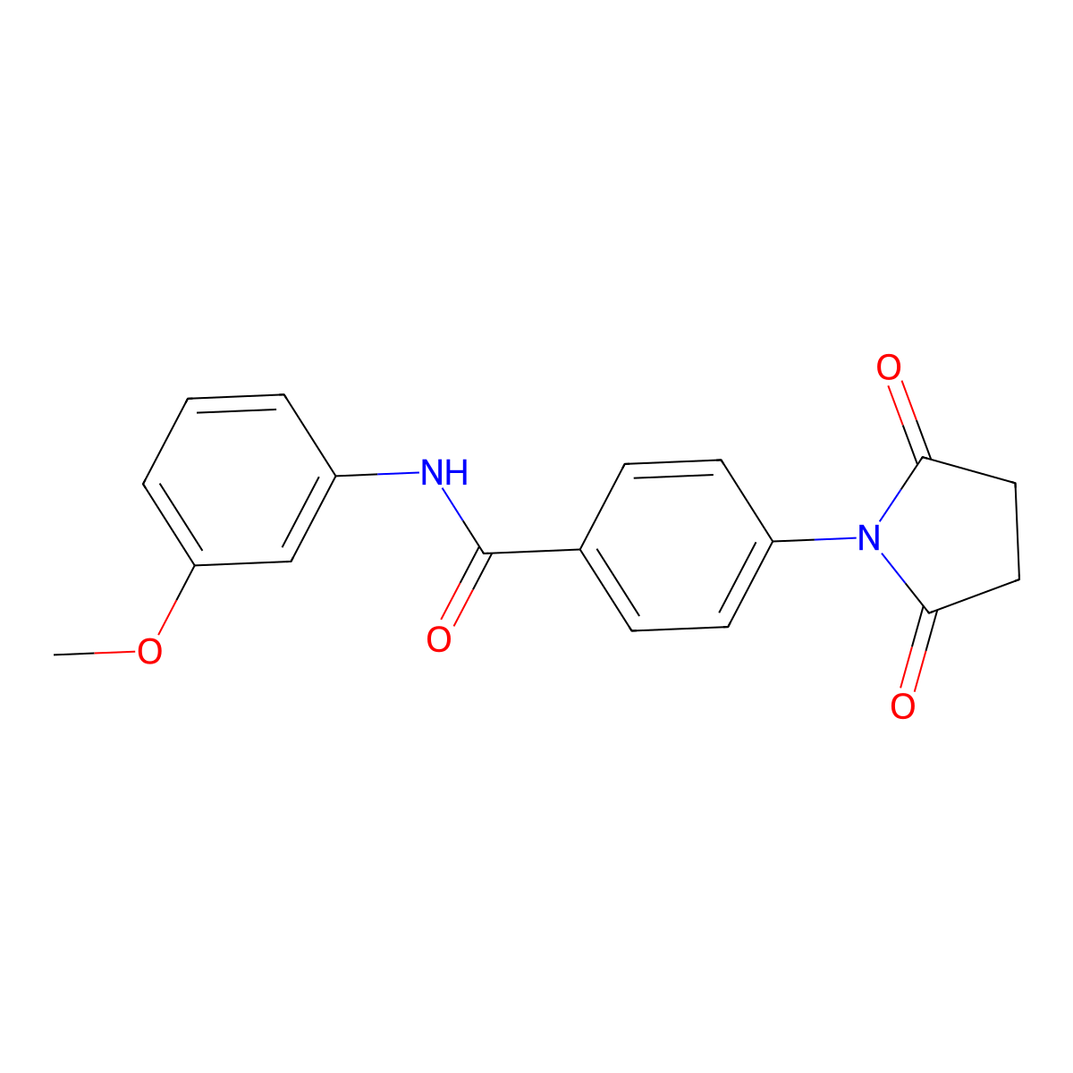 4-(2,5-dioxopyrrolidin-1-yl)-N-(3-methoxyphenyl)benzamide molecular structure, CAS 418810-10-3