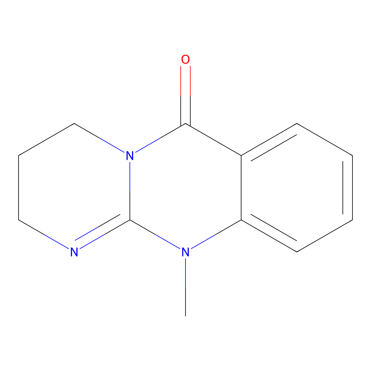 11-methyl-3,4-dihydro-2H-pyrimido[2,1-b]quinazolin-6(11H)-one molecular structure, CAS 418810-51-2