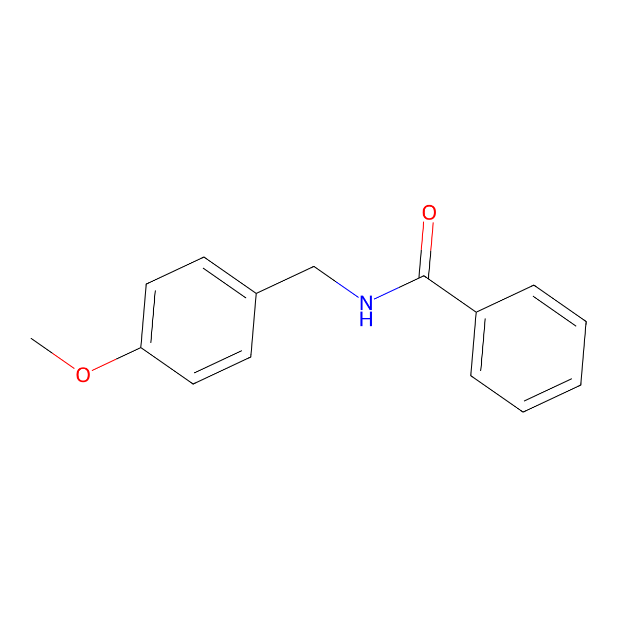 N-[(4-methoxyphenyl)methyl]benzamide molecular structure, CAS 41882-10-4