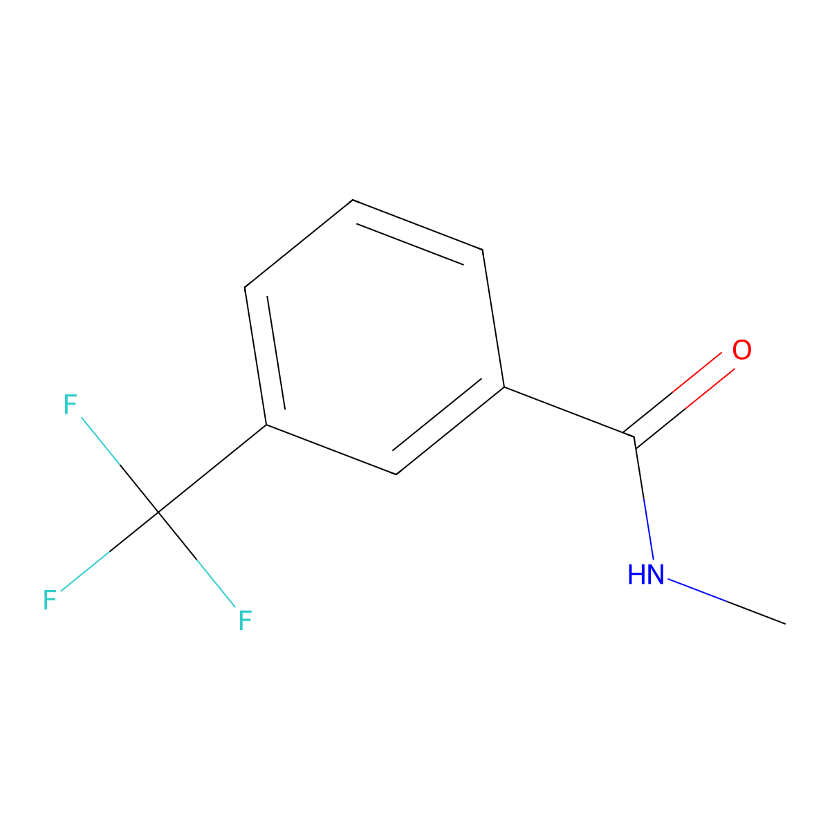 N-Methyl-3-(trifluoromethyl)benzamide molecular structure, CAS 41882-19-3