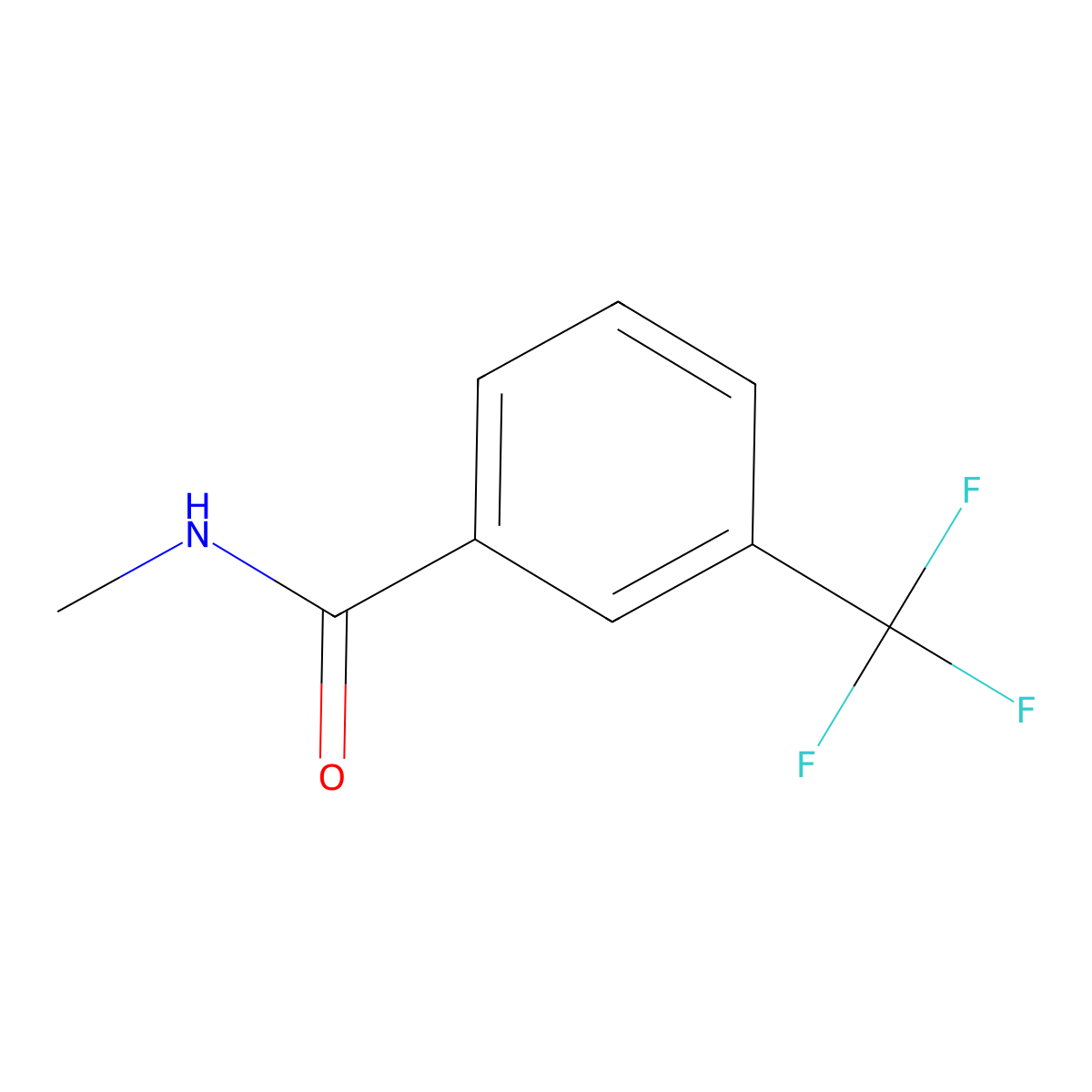 N-Methyl-3-(trifluoromethyl)benzamide molecular structure, CAS 41882-19-3