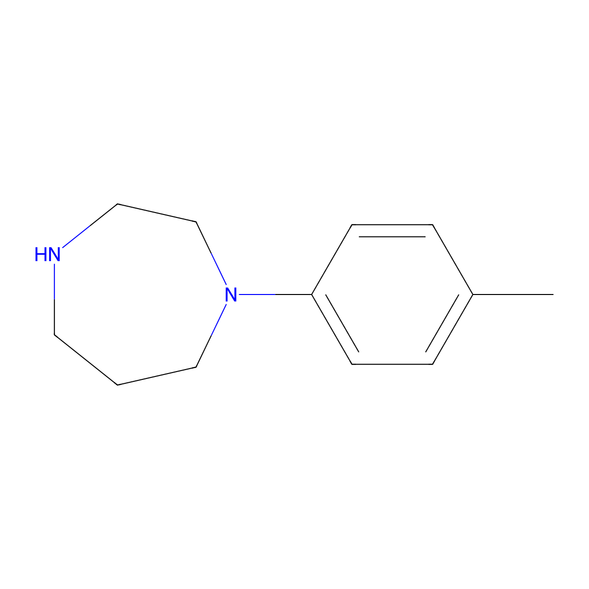 1-(4-Methylphenyl)-1,4-diazepane molecular structure, CAS 41885-96-5