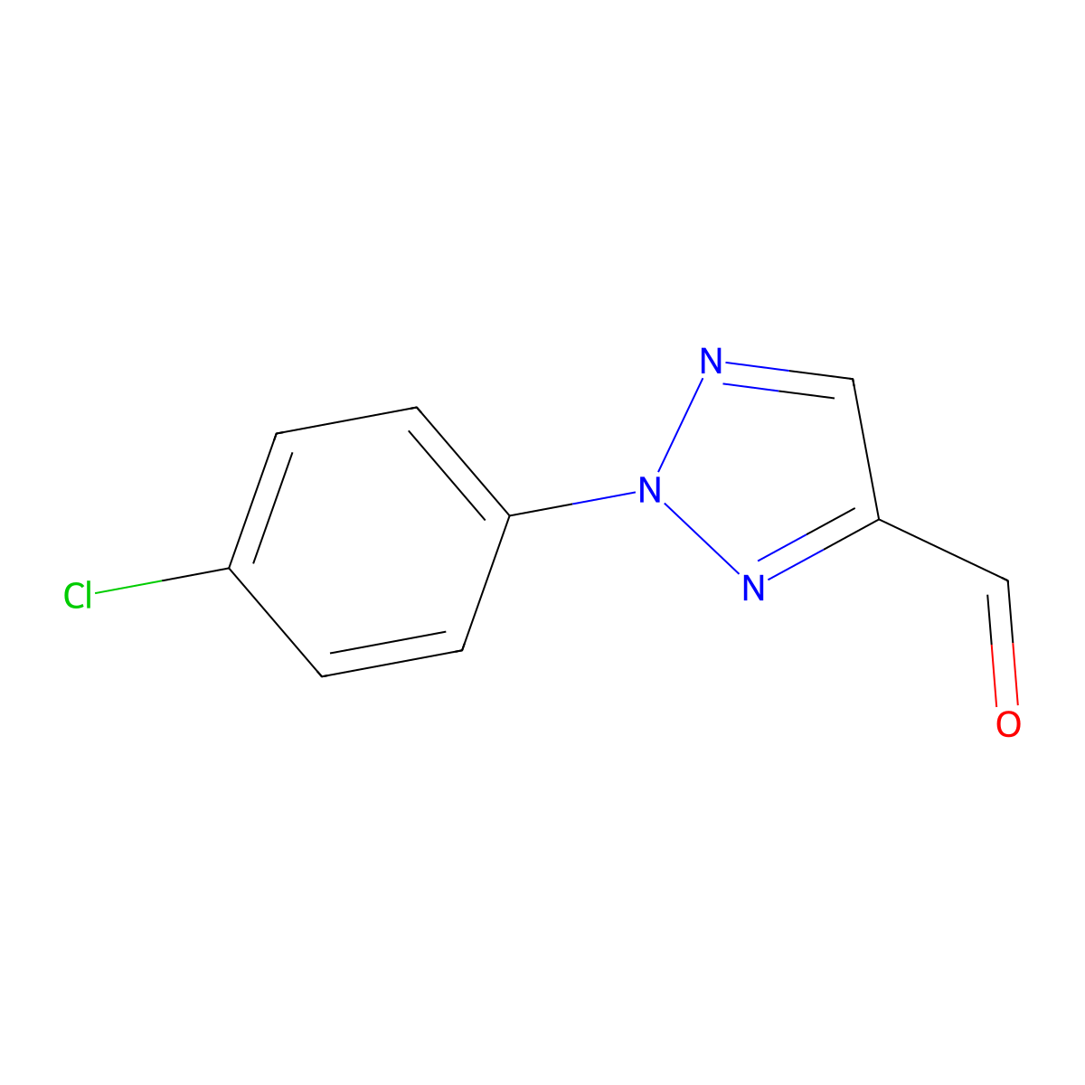 2-(4-chlorophenyl)-2H-1,2,3-triazole-4-carbaldehyde molecular structure, CAS 41886-24-2