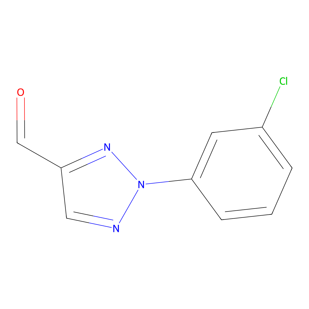 2-(3-chlorophenyl)-2H-1,2,3-triazole-4-carbaldehyde molecular structure, CAS 41886-28-6