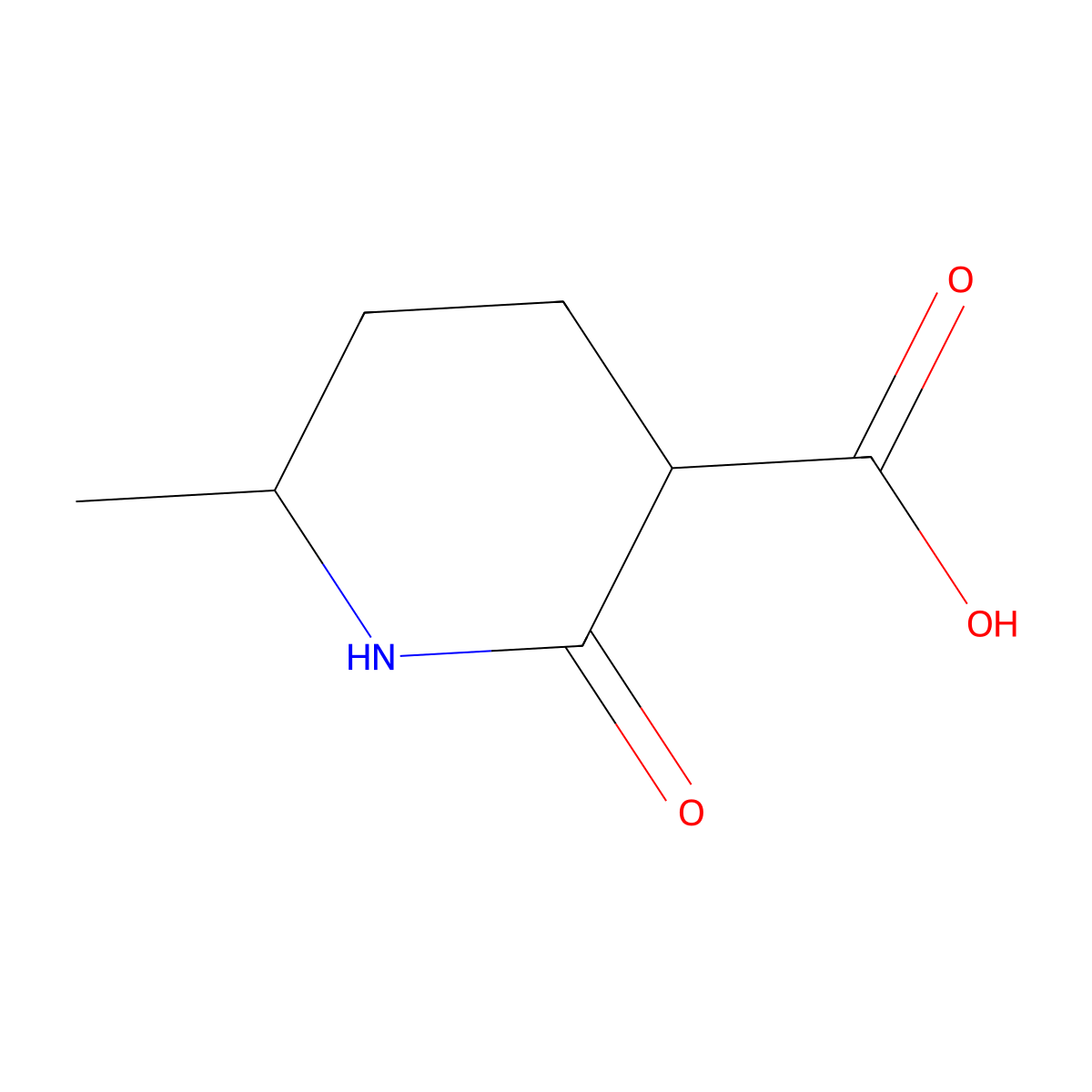 6-Methyl-2-oxopiperidine-3-carboxylicacid molecular structure, CAS 41888-22-6