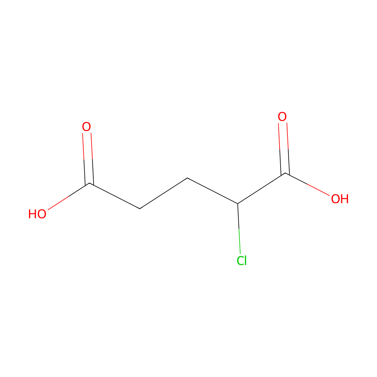 2-Chloropentanedioic acid molecular structure, CAS 4189-03-1