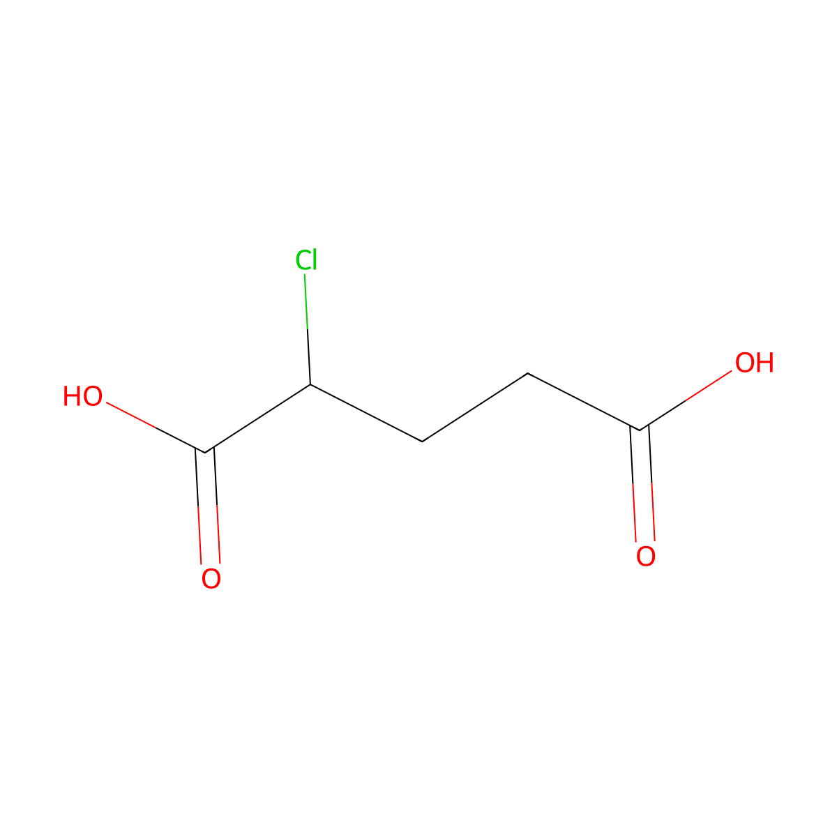 2-Chloropentanedioic acid molecular structure, CAS 4189-03-1
