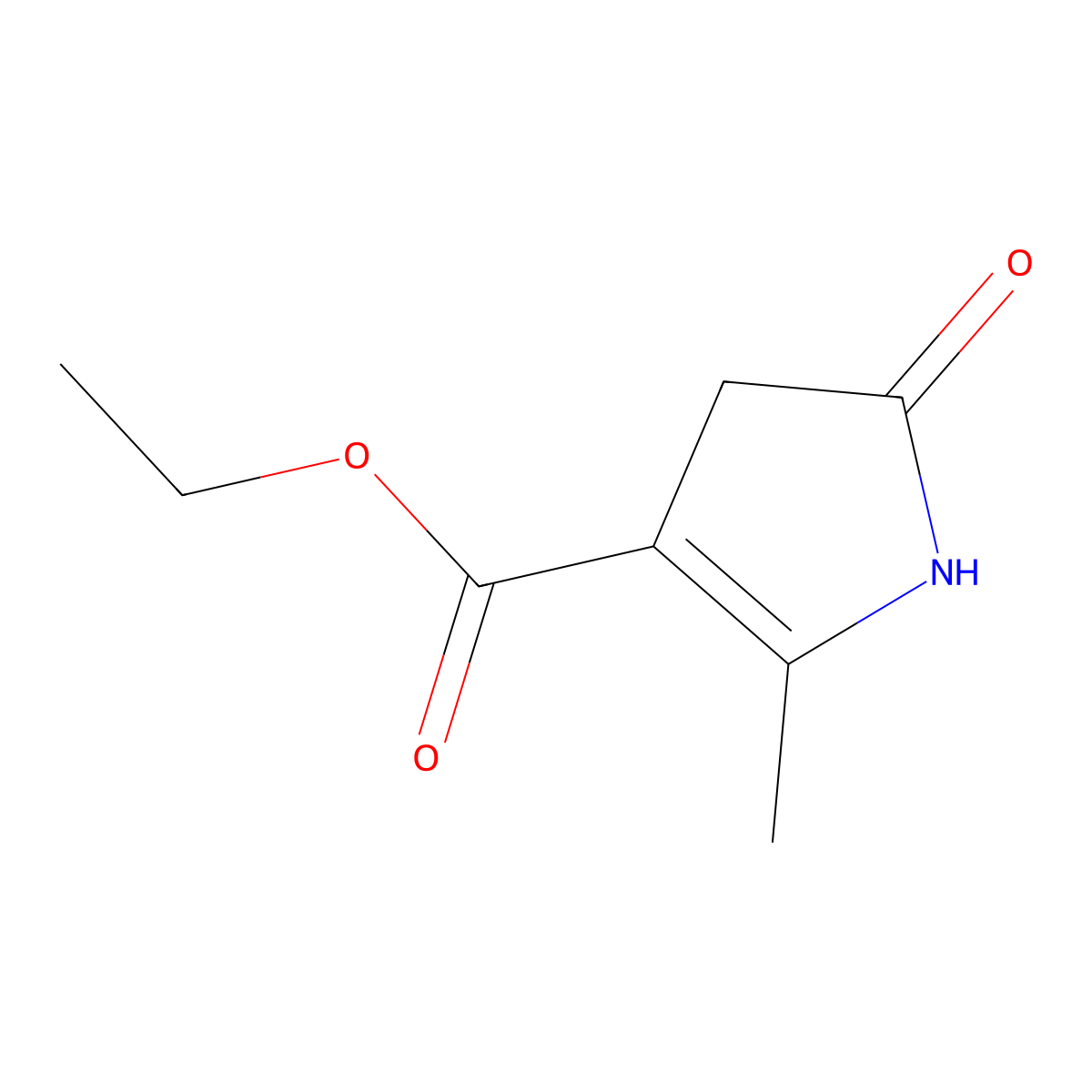 Ethyl 5-methyl-2-oxo-1,3-dihydropyrrole-4-carboxylate molecular structure, CAS 4189-20-2
