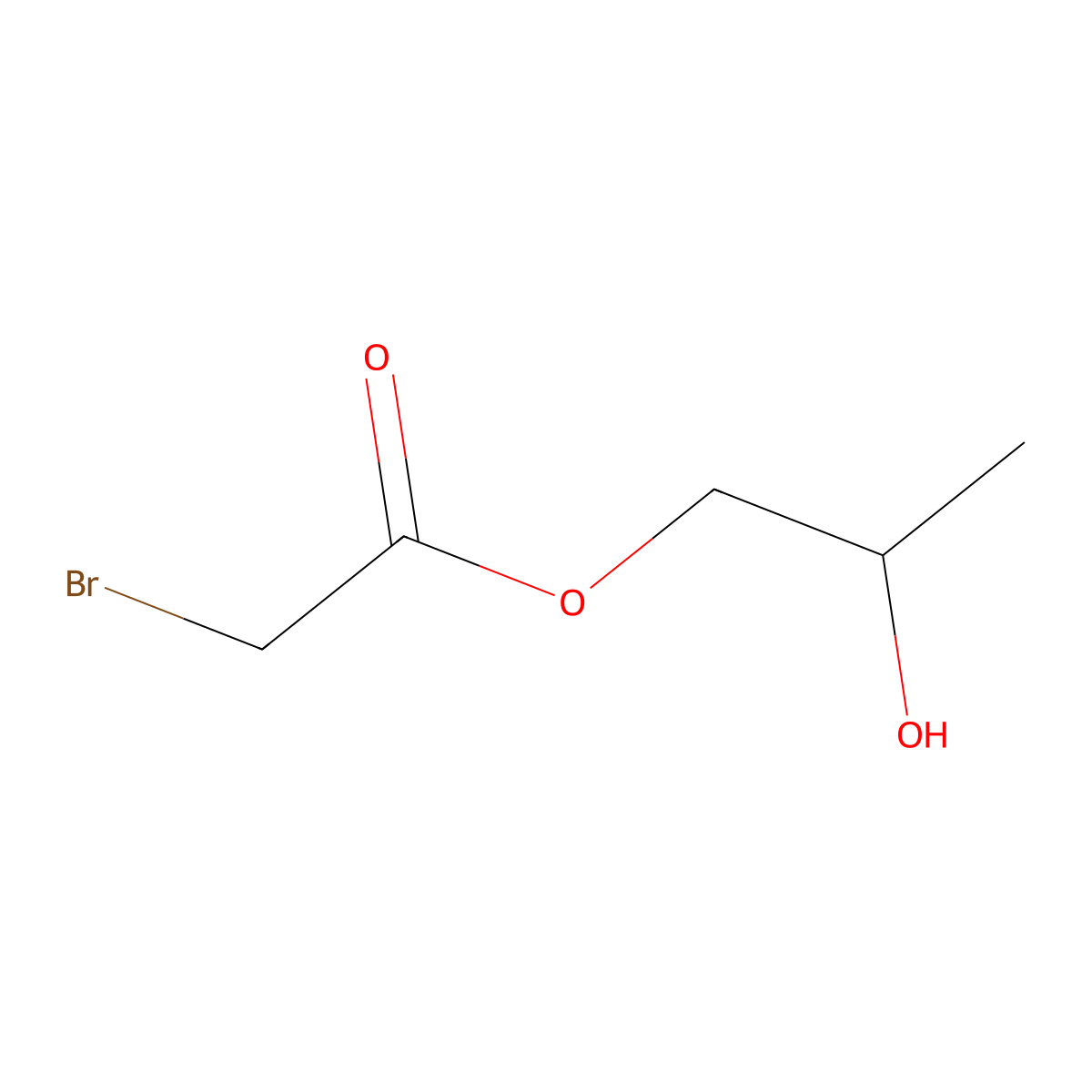 2-Hydroxypropyl bromoacetate molecular structure, CAS 4189-47-3