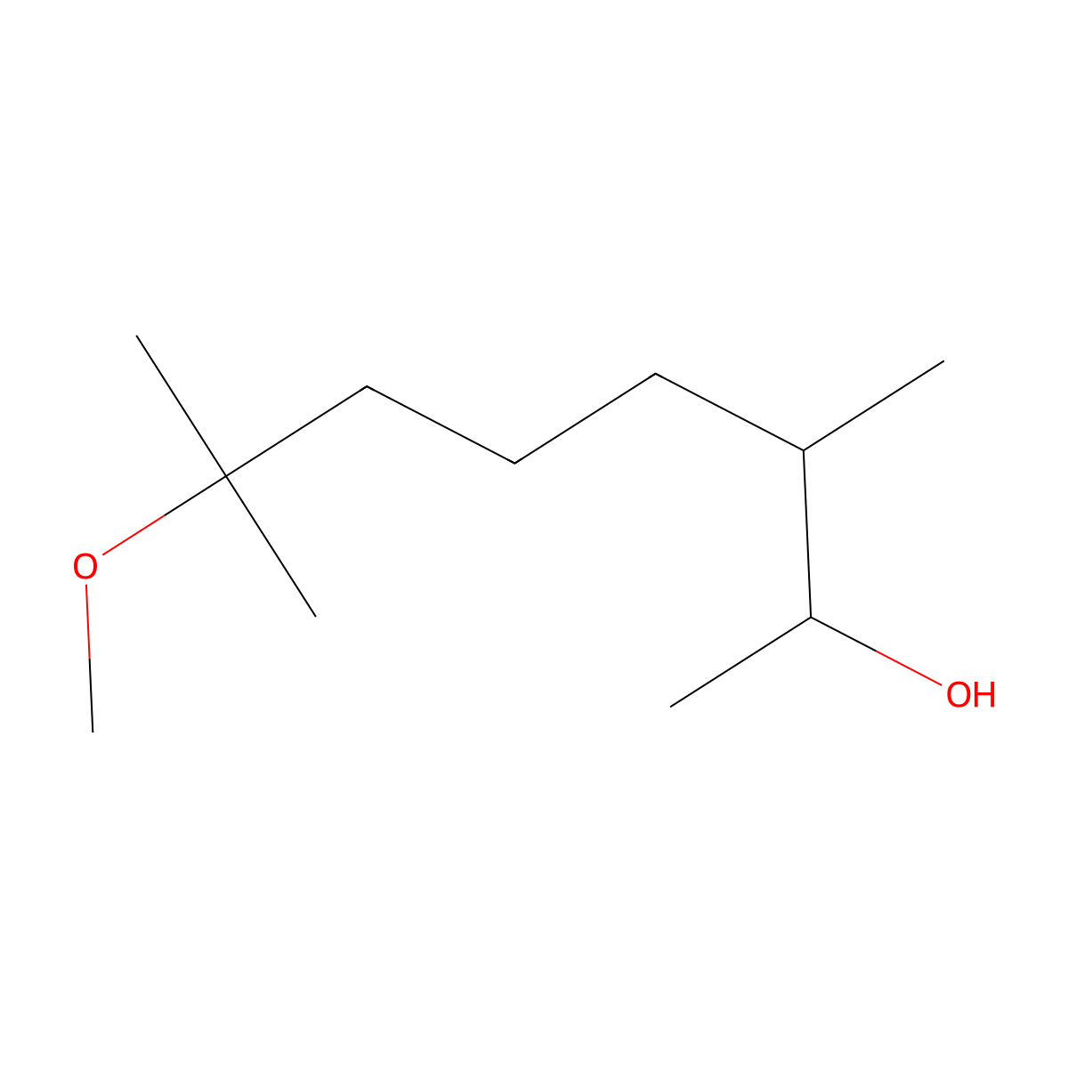 3,7-Dimethyl-7-methoxyoctan-2-ol molecular structure, CAS 41890-92-0