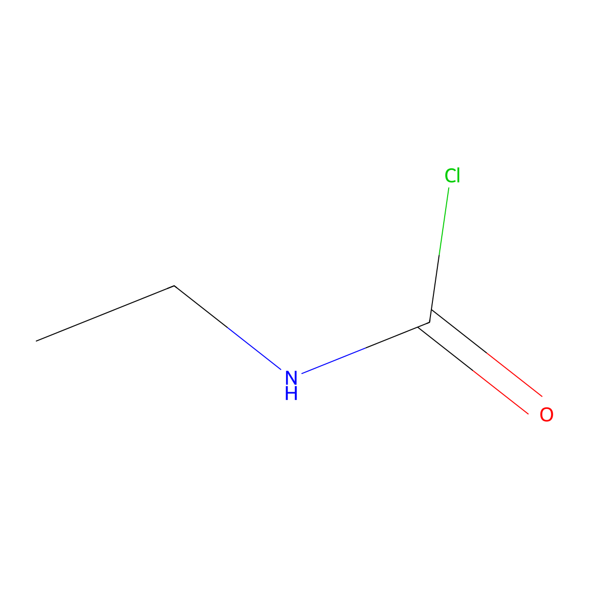 N-ethylcarbamoyl chloride molecular structure, CAS 41891-13-8
