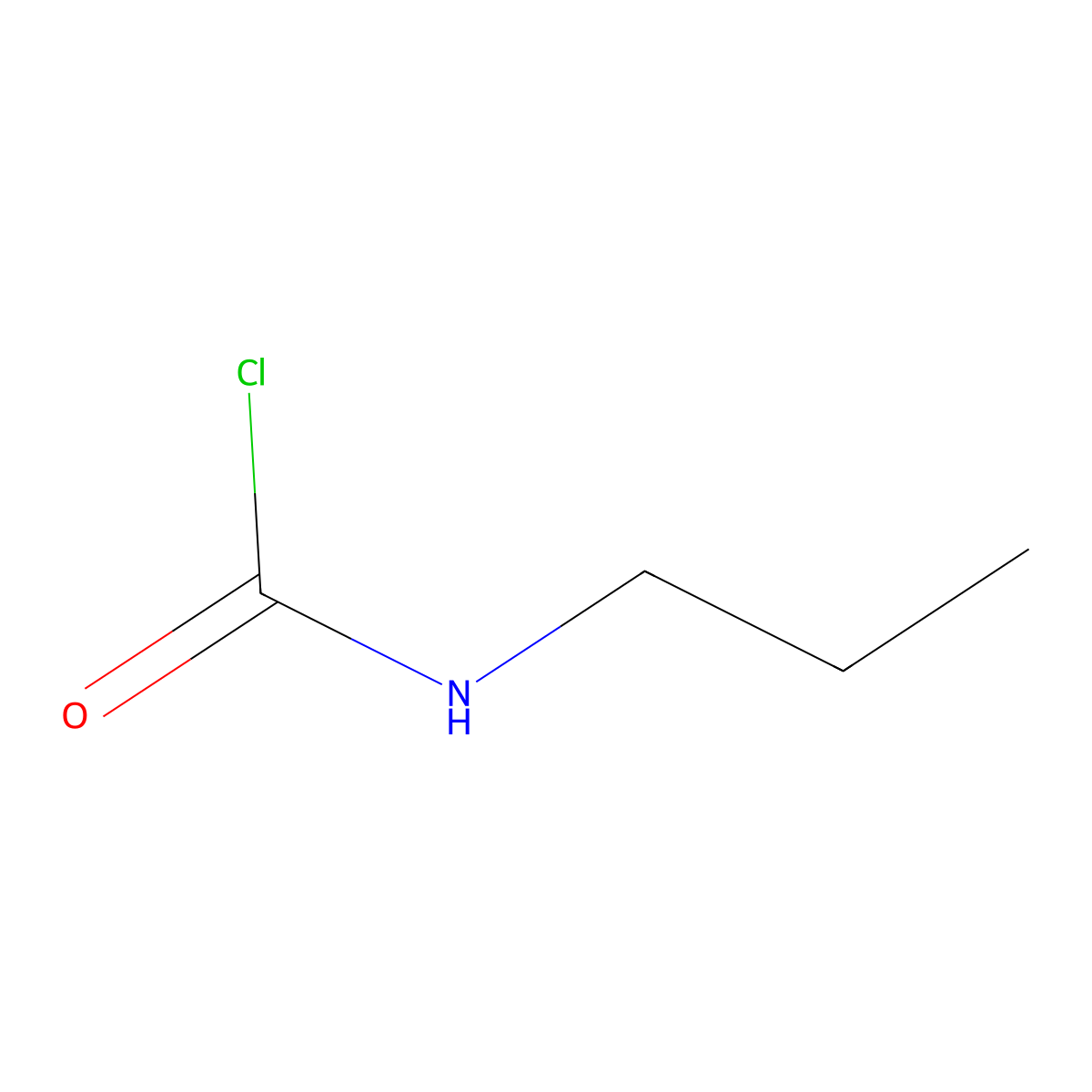 N-propylcarbamoyl chloride molecular structure, CAS 41891-16-1