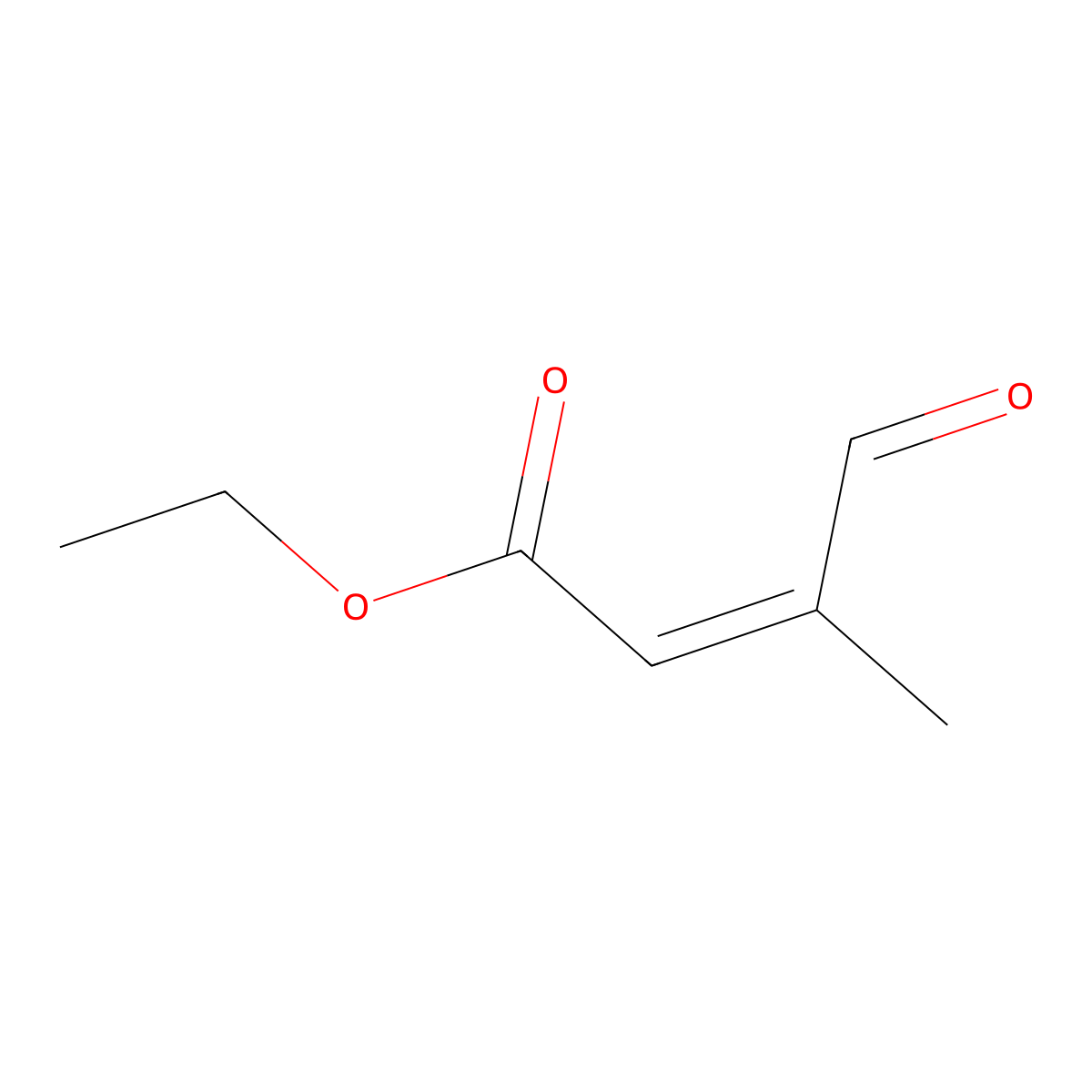 Ethyl 3-methyl-4-oxocrotonate molecular structure, CAS 41891-38-7
